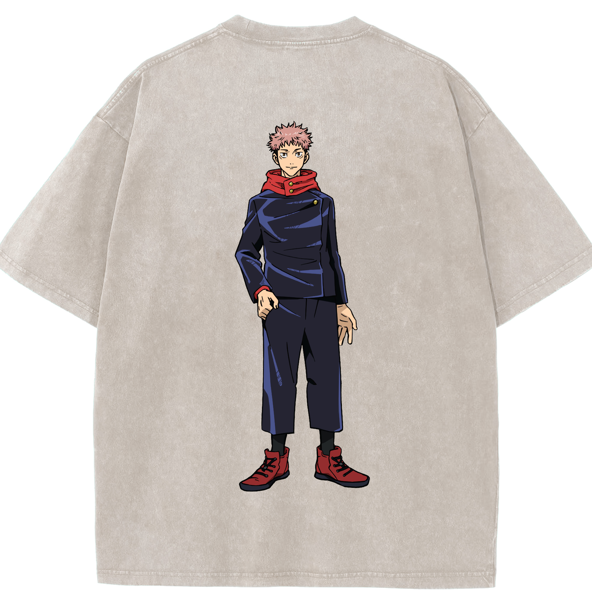 （画像用） 呪術廻戦 Jujutsu Kaisen 綿100% ヴィンテージ風 半袖Tシャツ（背面プリント）