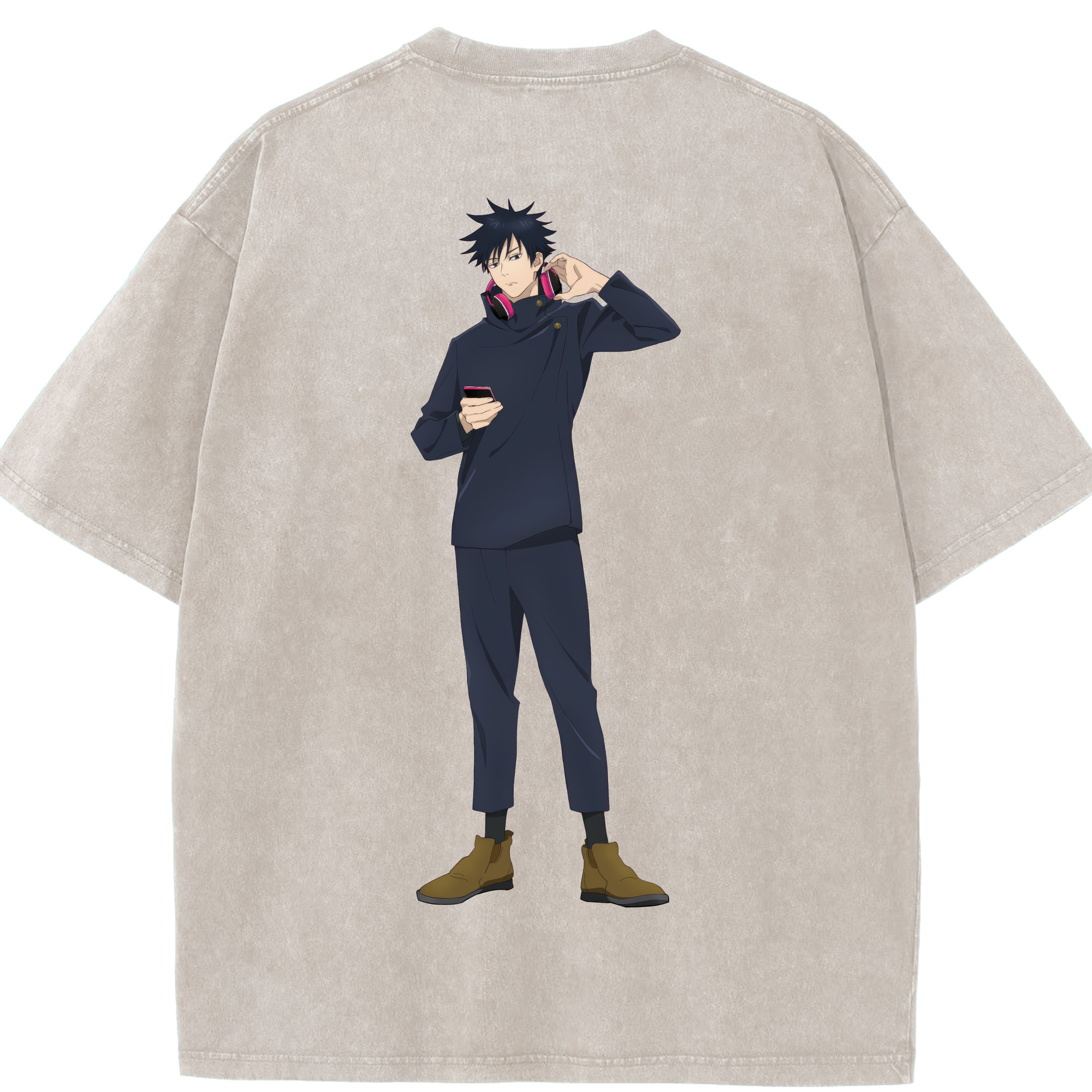（画像用） 呪術廻戦 Jujutsu Kaisen 綿100% ヴィンテージ風 半袖Tシャツ（背面プリント）
