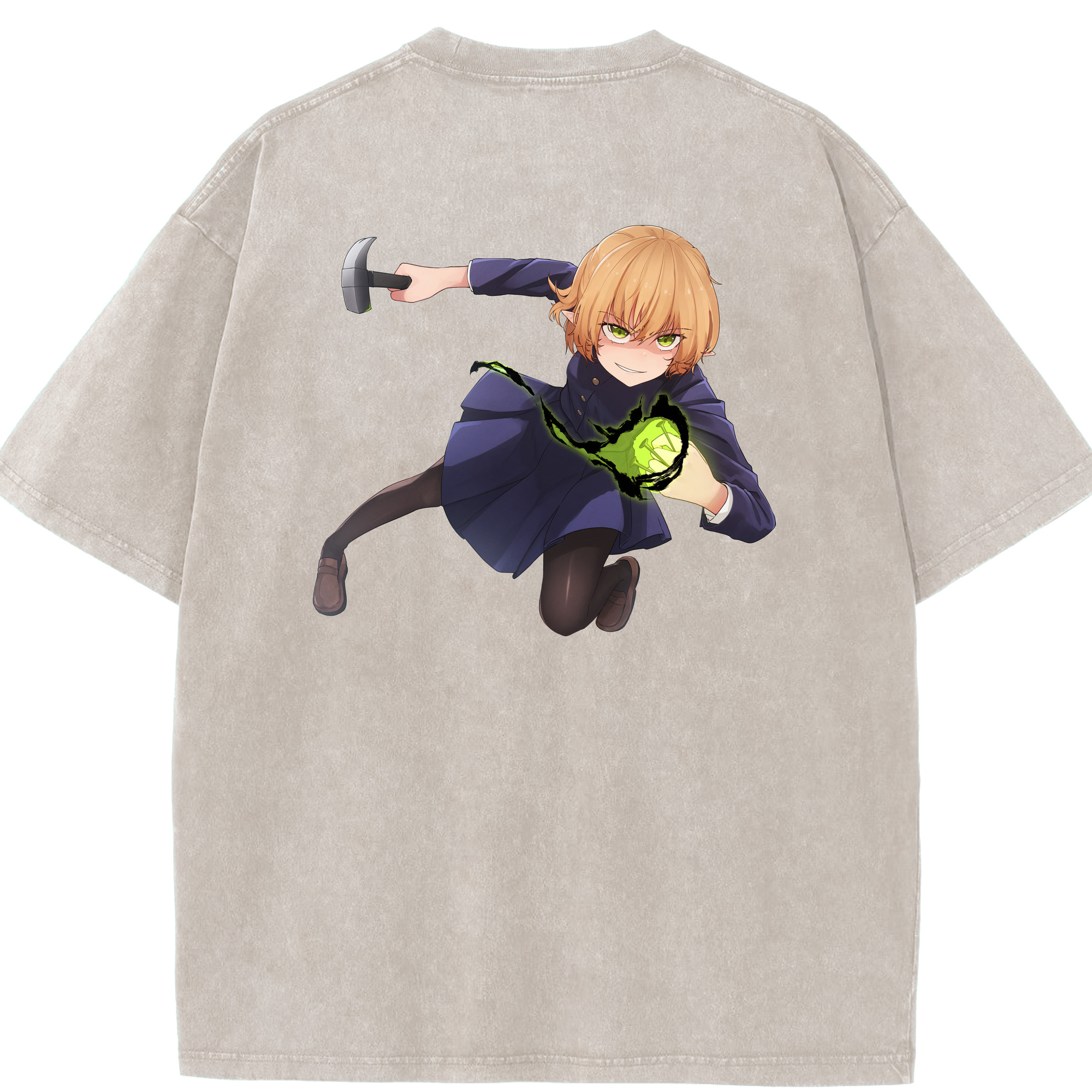（画像用） 呪術廻戦 Jujutsu Kaisen 綿100% ヴィンテージ風 半袖Tシャツ（背面プリント）