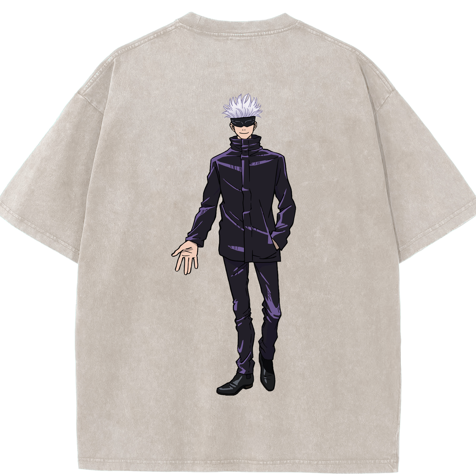 （画像用） 呪術廻戦 Jujutsu Kaisen 綿100% ヴィンテージ風 半袖Tシャツ（背面プリント）
