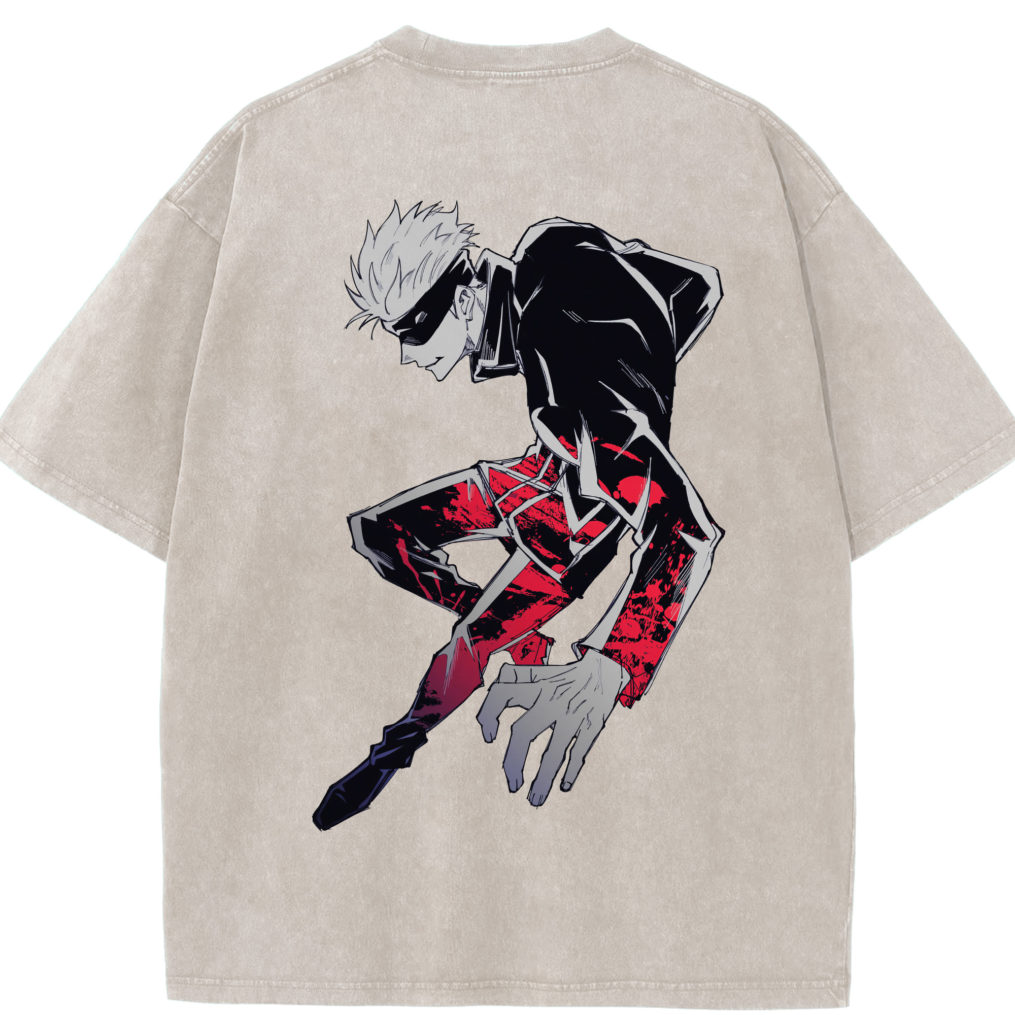 （画像用） 呪術廻戦 Jujutsu Kaisen 綿100% ヴィンテージ風 半袖Tシャツ（背面プリント）