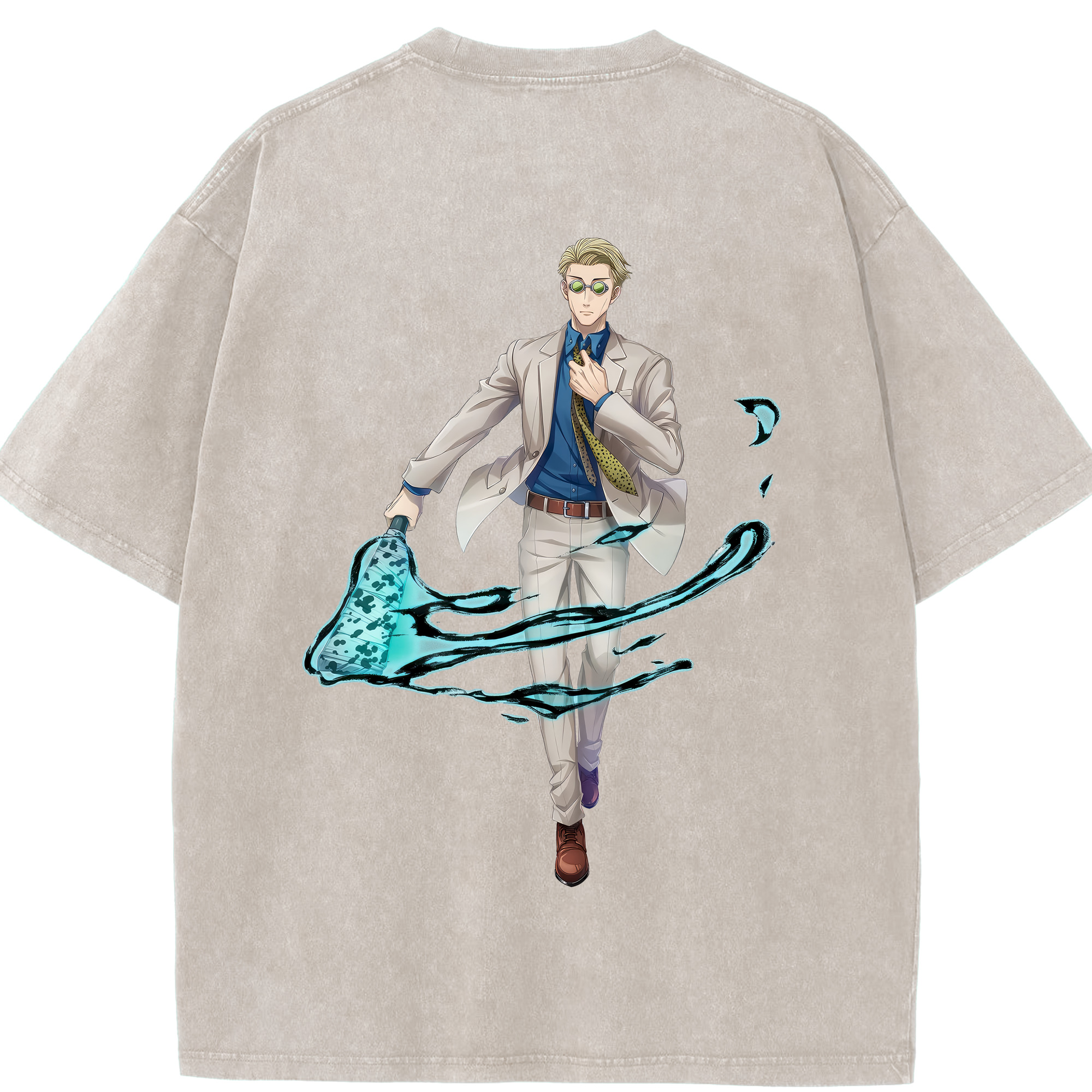 （画像用） 呪術廻戦 Jujutsu Kaisen 綿100% ヴィンテージ風 半袖Tシャツ（背面プリント）