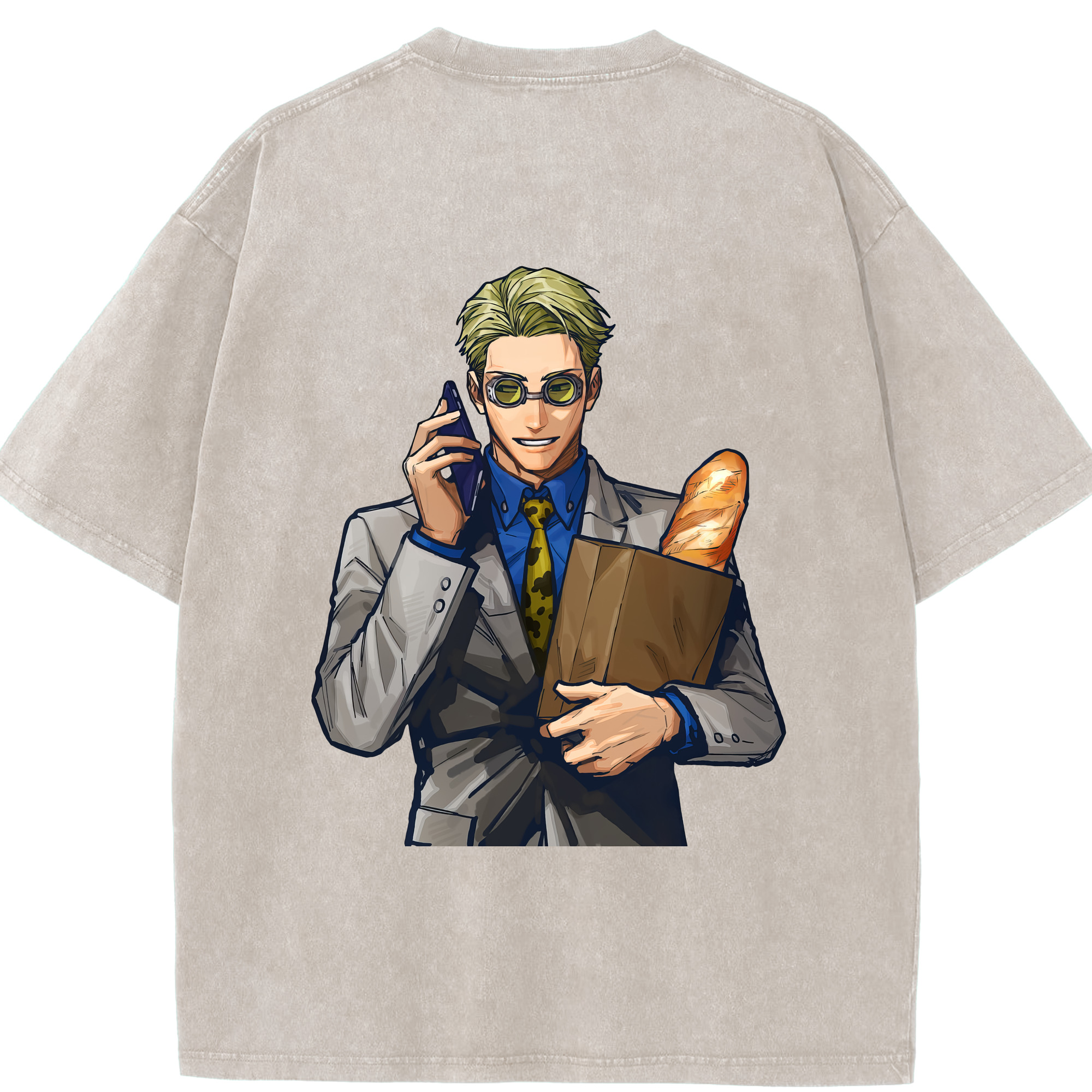（画像用） 呪術廻戦 Jujutsu Kaisen 綿100% ヴィンテージ風 半袖Tシャツ（背面プリント）