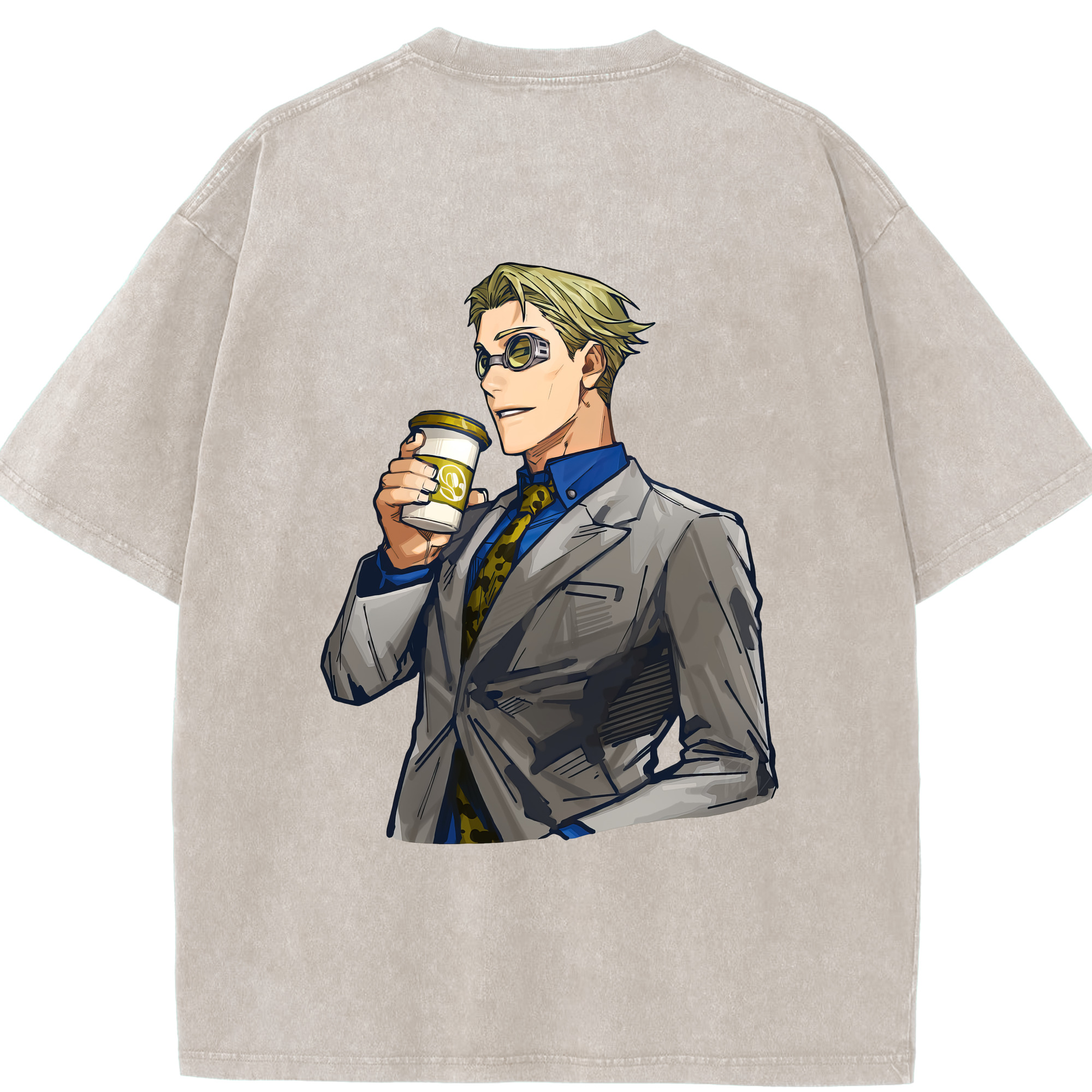 （画像用） 呪術廻戦 Jujutsu Kaisen 綿100% ヴィンテージ風 半袖Tシャツ（背面プリント）