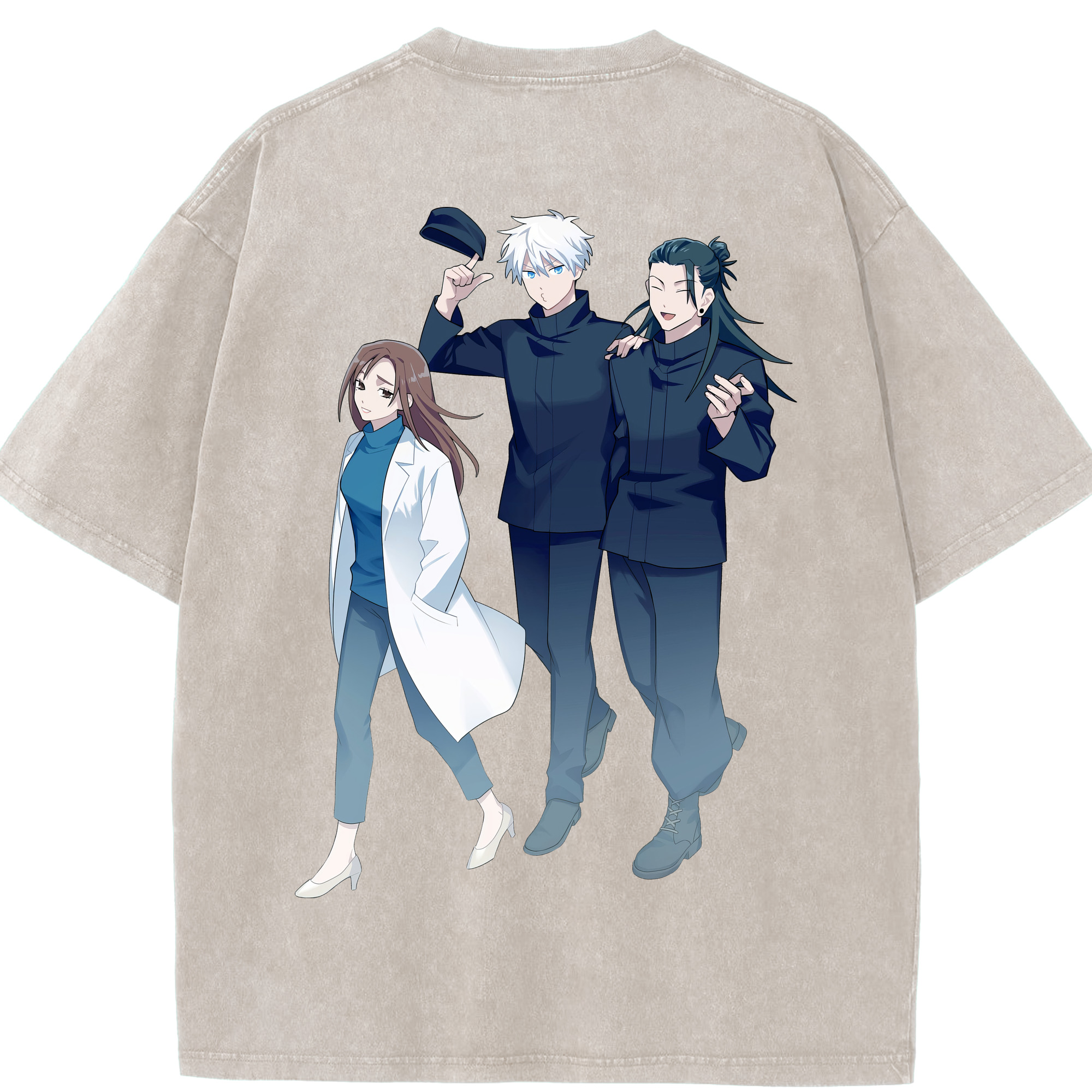 （画像用） 呪術廻戦 Jujutsu Kaisen 綿100% ヴィンテージ風 半袖Tシャツ（背面プリント）