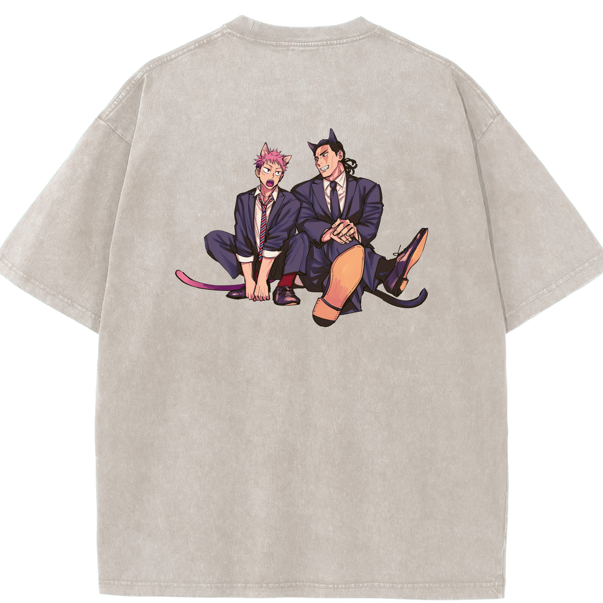 （画像用） 呪術廻戦 Jujutsu Kaisen 綿100% ヴィンテージ風 半袖Tシャツ（背面プリント）