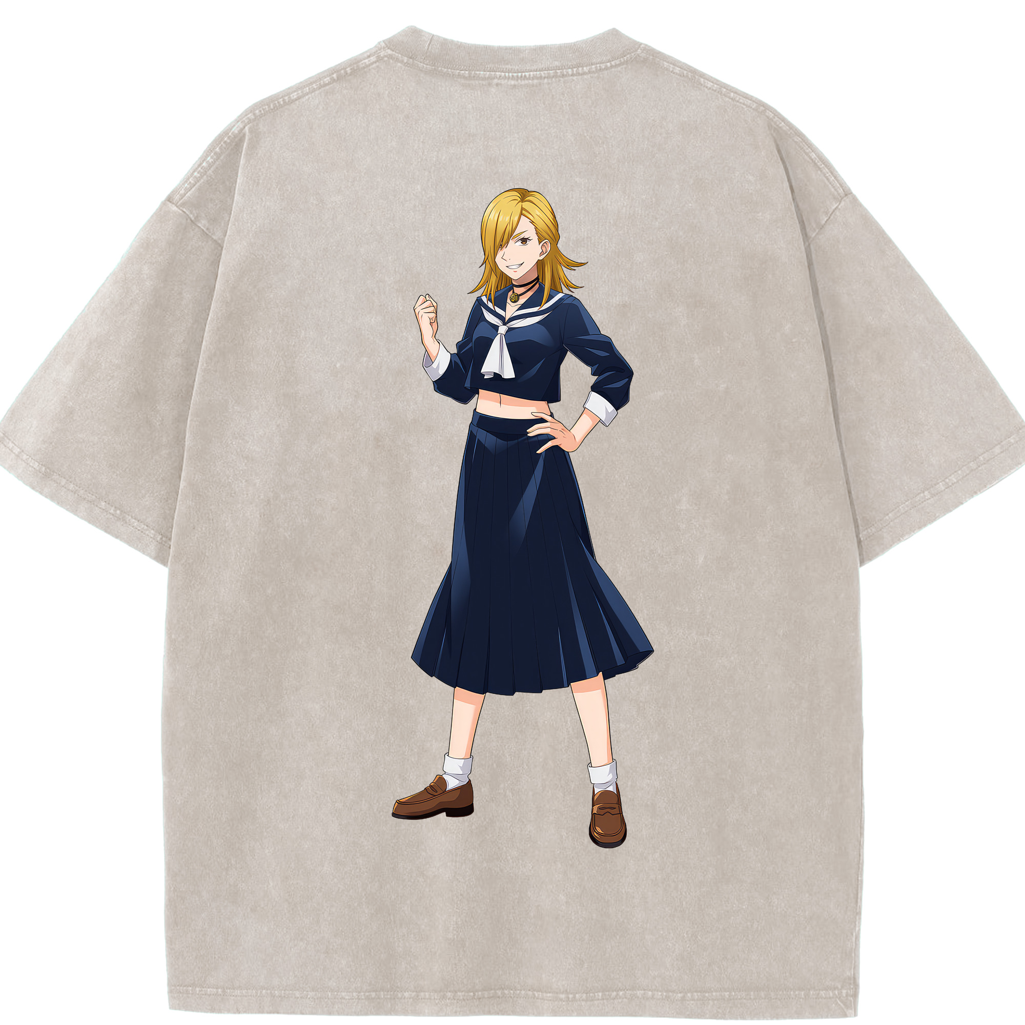 （画像用） 呪術廻戦 Jujutsu Kaisen 綿100% ヴィンテージ風 半袖Tシャツ（背面プリント）