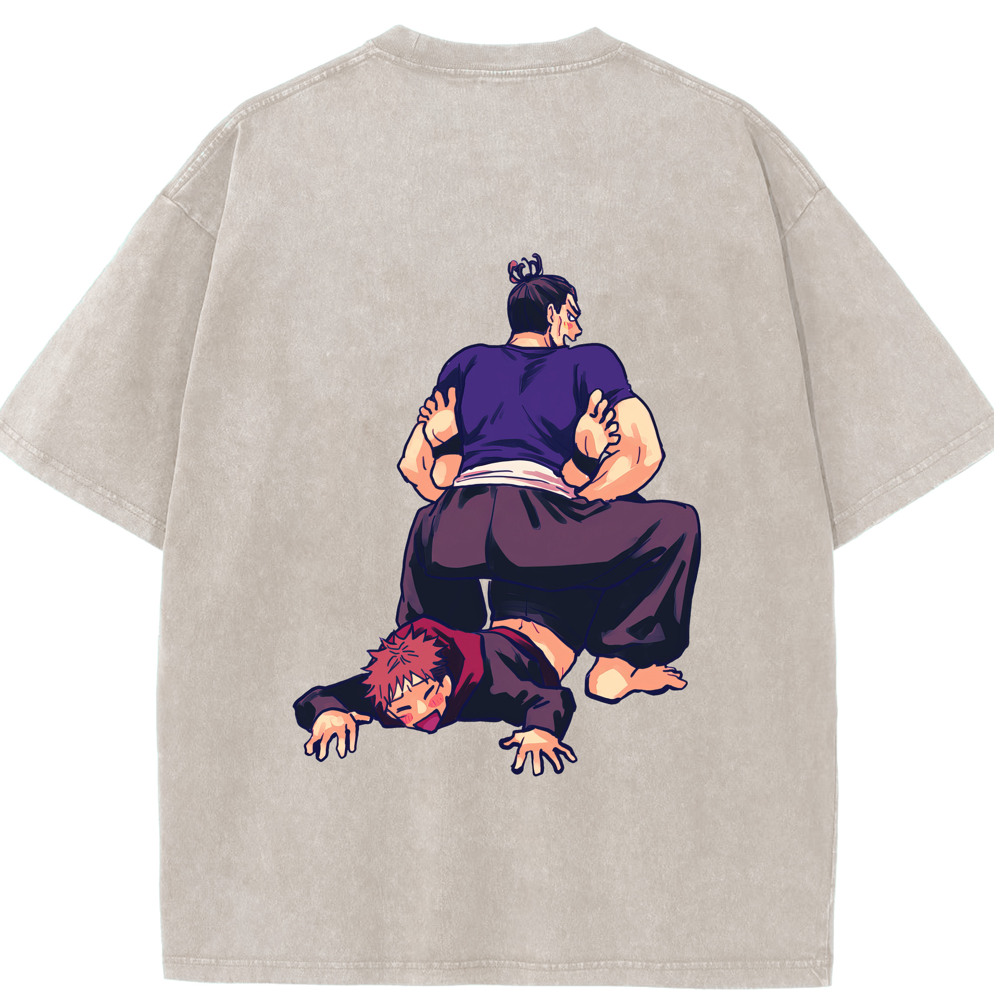 （画像用） 呪術廻戦 Jujutsu Kaisen 綿100% ヴィンテージ風 半袖Tシャツ（背面プリント）