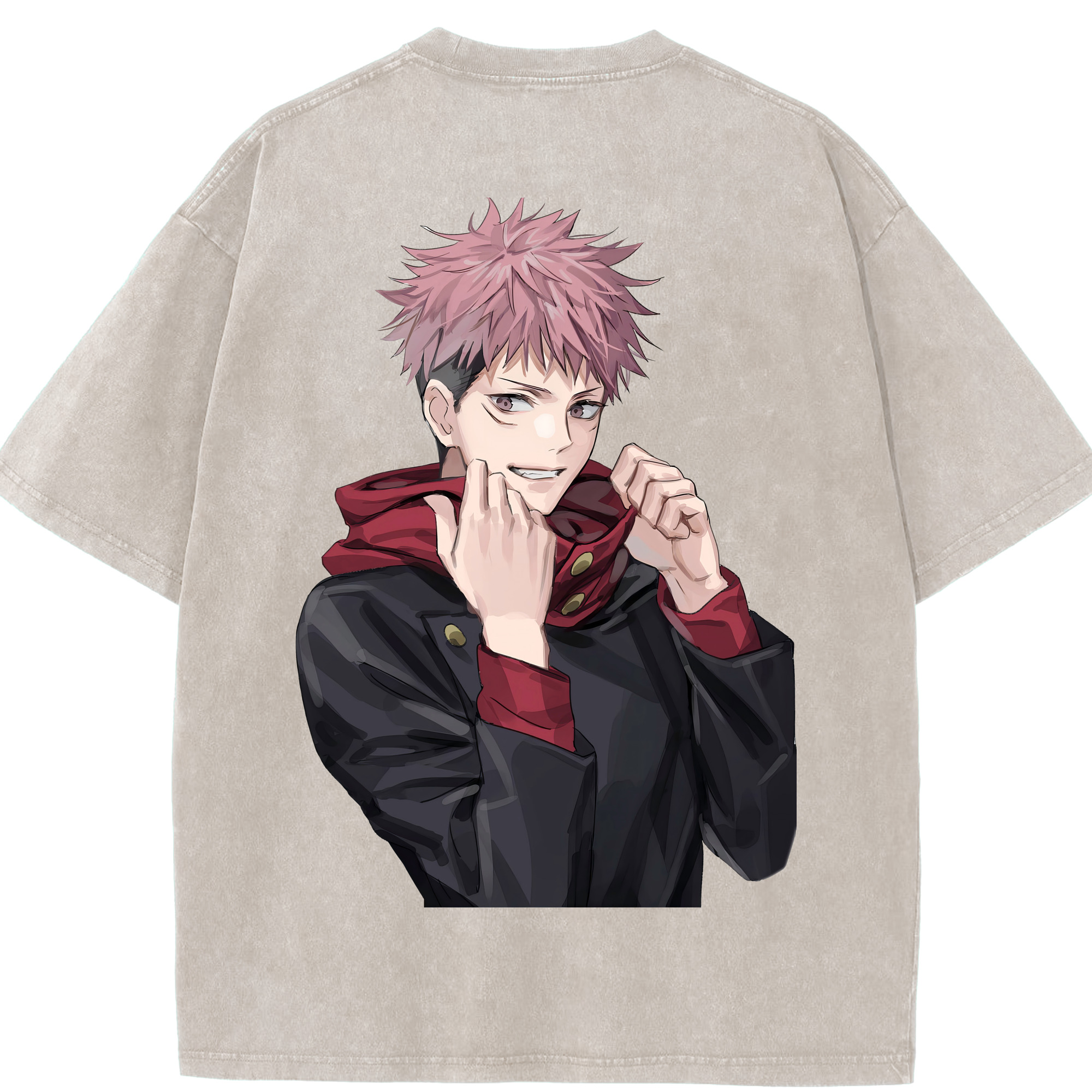 （画像用） 呪術廻戦 Jujutsu Kaisen 綿100% ヴィンテージ風 半袖Tシャツ（背面プリント）