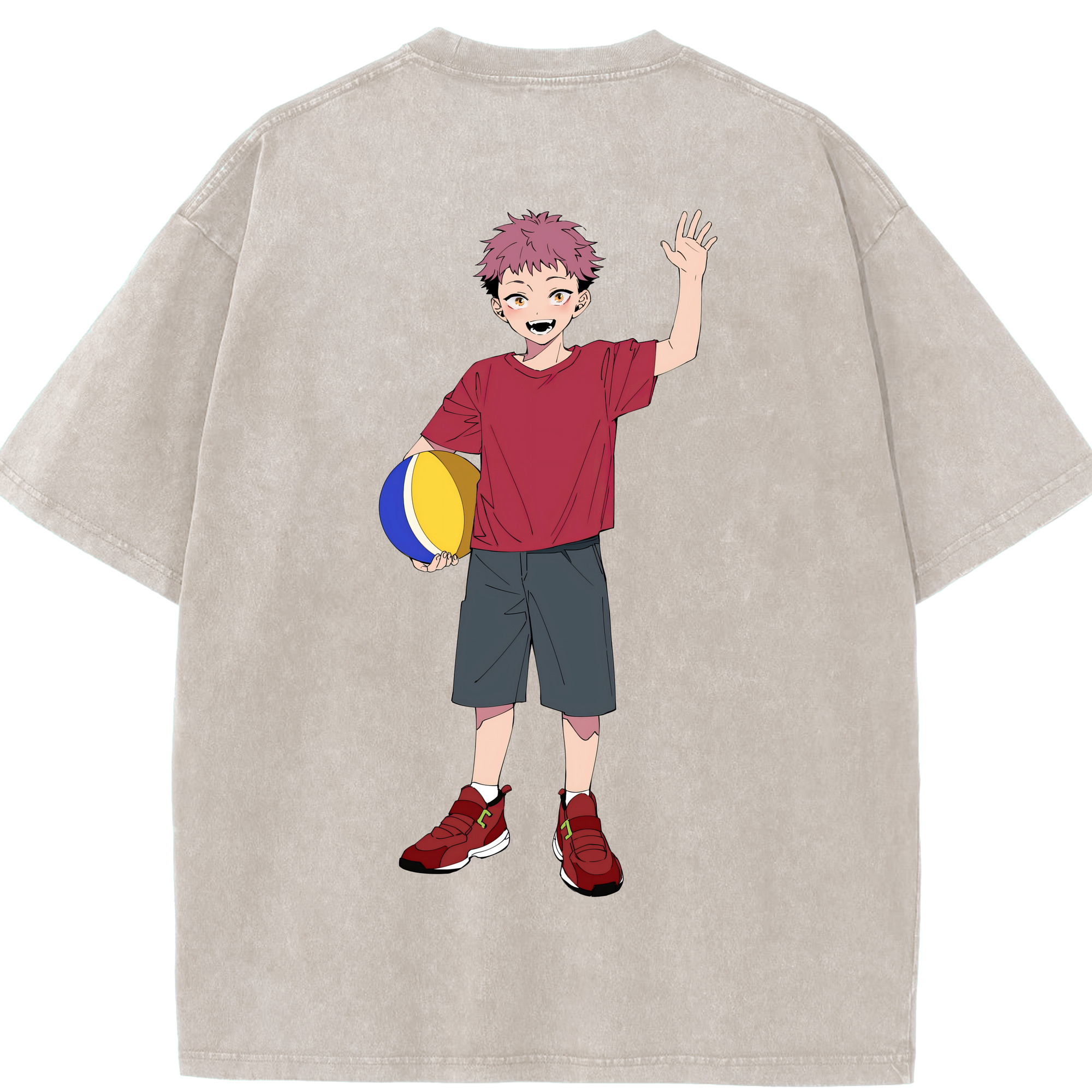 （画像用） 呪術廻戦 Jujutsu Kaisen 綿100% ヴィンテージ風 半袖Tシャツ（背面プリント）