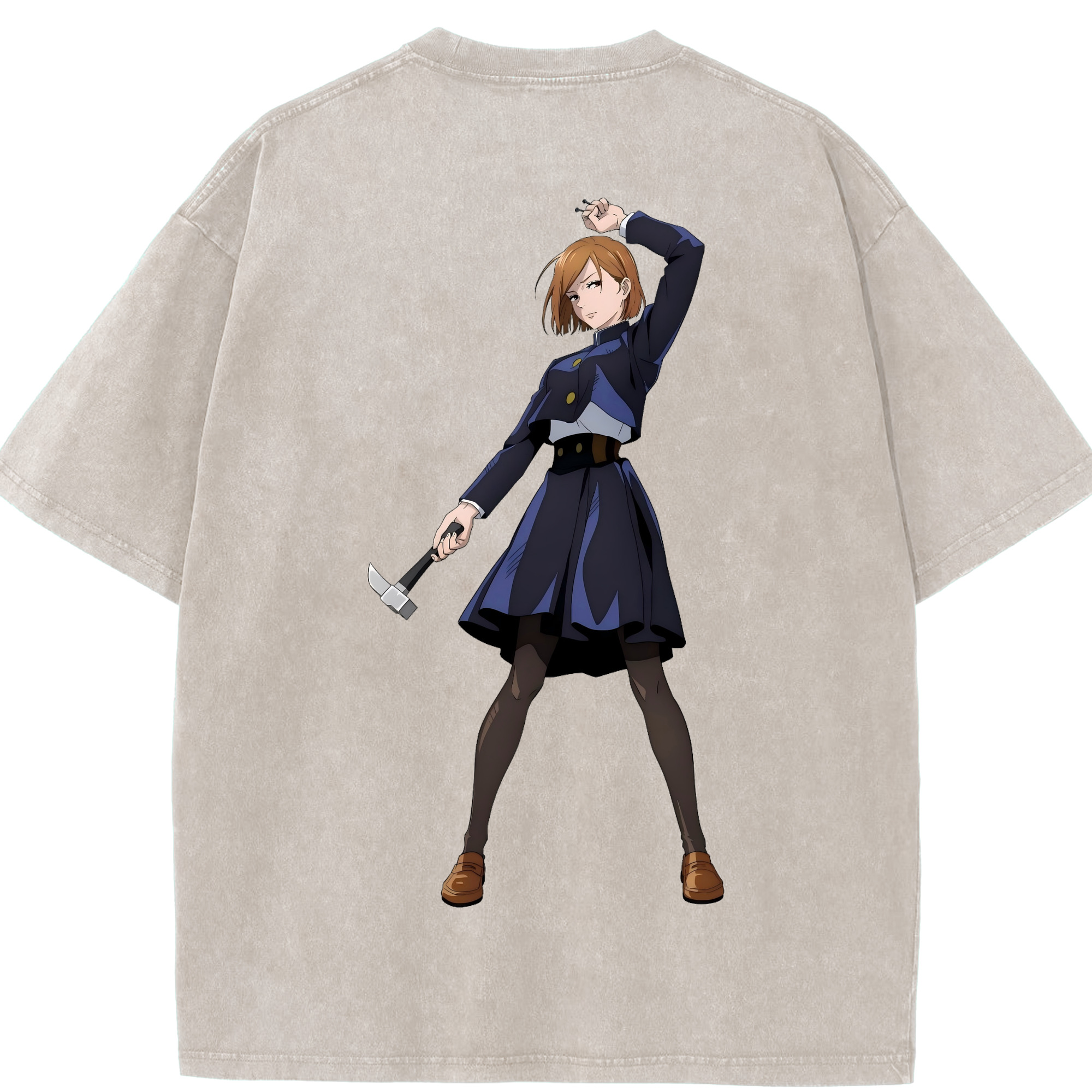（画像用） 呪術廻戦 Jujutsu Kaisen 綿100% ヴィンテージ風 半袖Tシャツ（背面プリント）