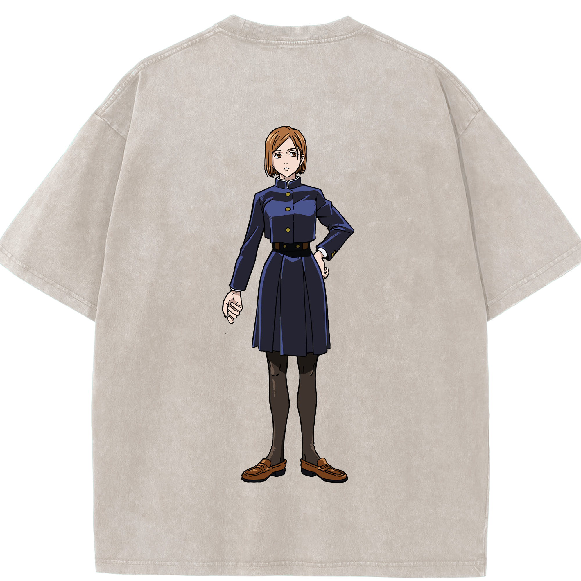 （画像用） 呪術廻戦 Jujutsu Kaisen 綿100% ヴィンテージ風 半袖Tシャツ（背面プリント）