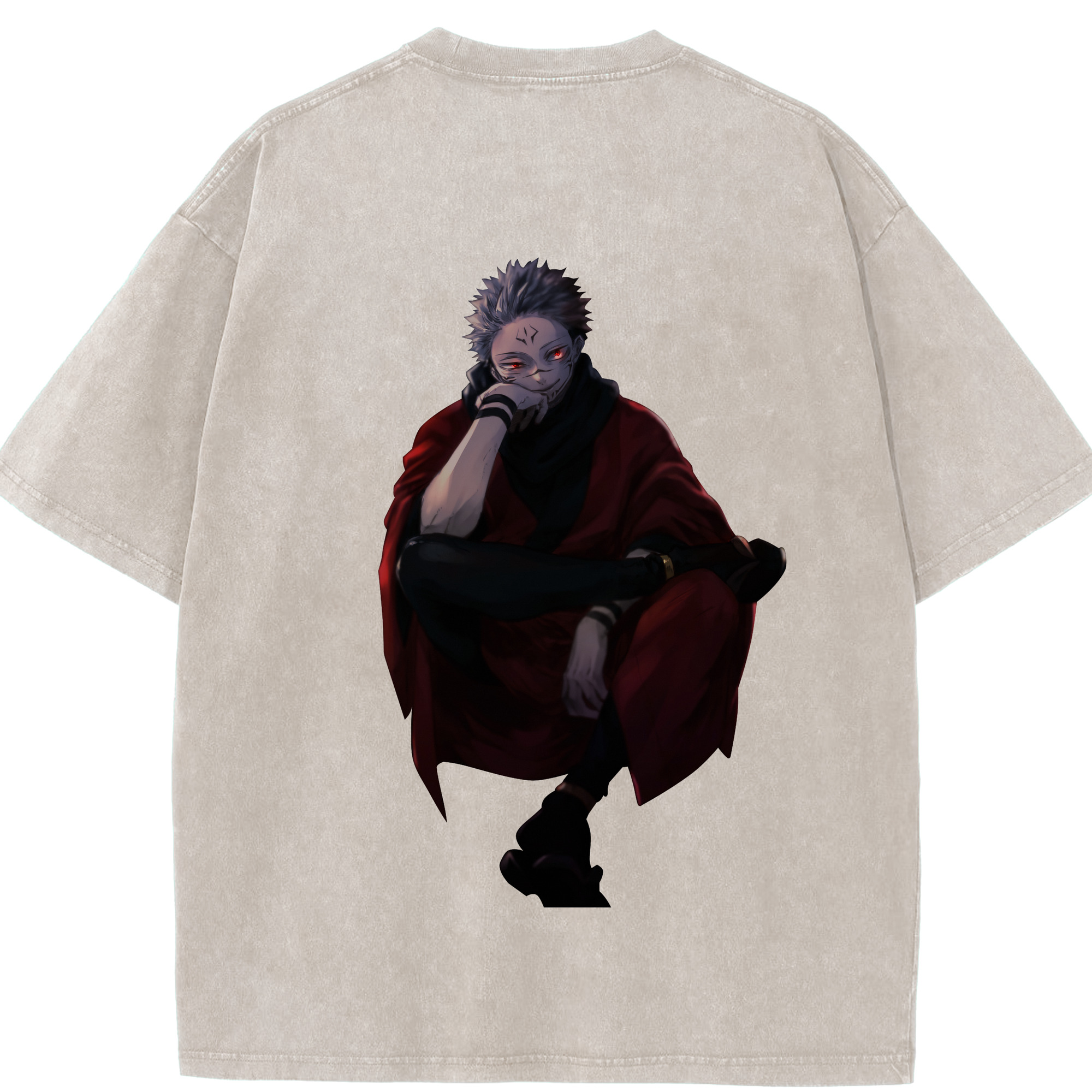 （画像用） 呪術廻戦 Jujutsu Kaisen 綿100% ヴィンテージ風 半袖Tシャツ（背面プリント）