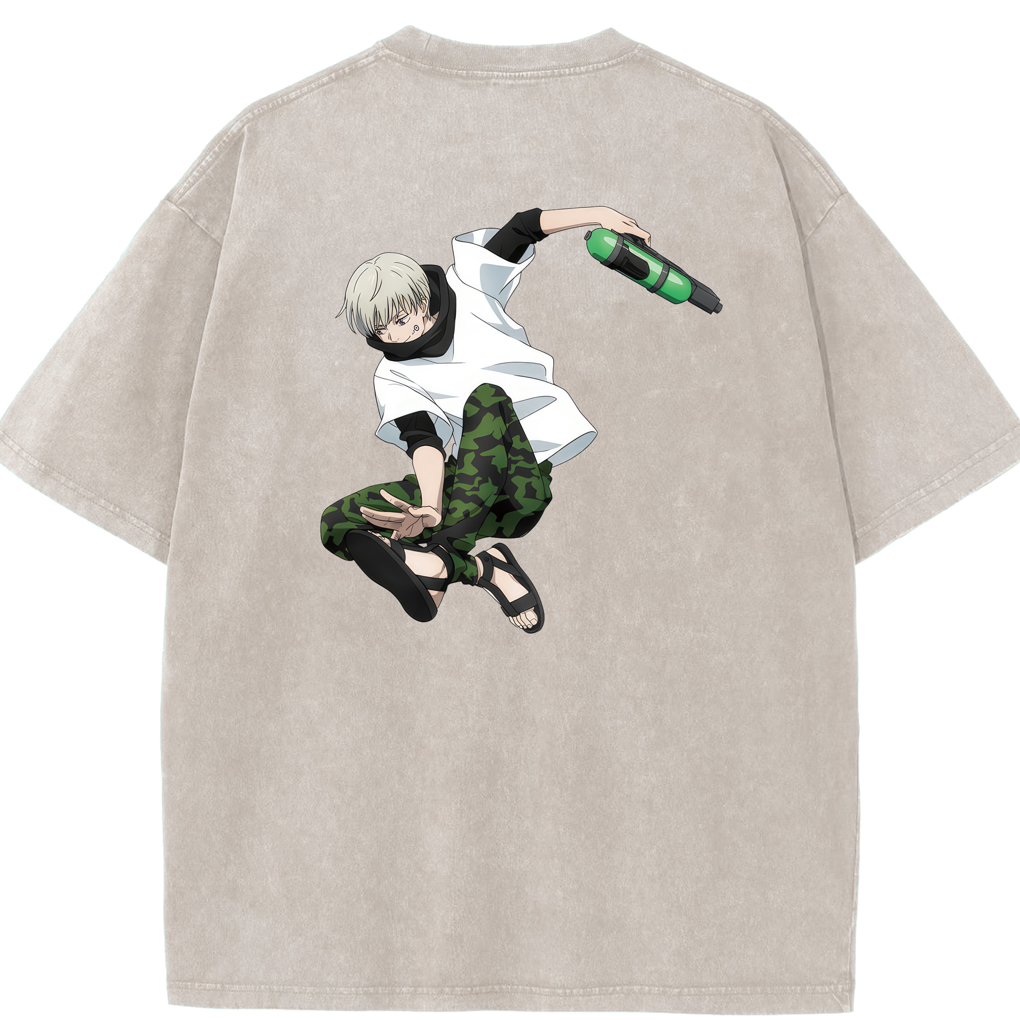 （画像用） 呪術廻戦 Jujutsu Kaisen 綿100% ヴィンテージ風 半袖Tシャツ（背面プリント）