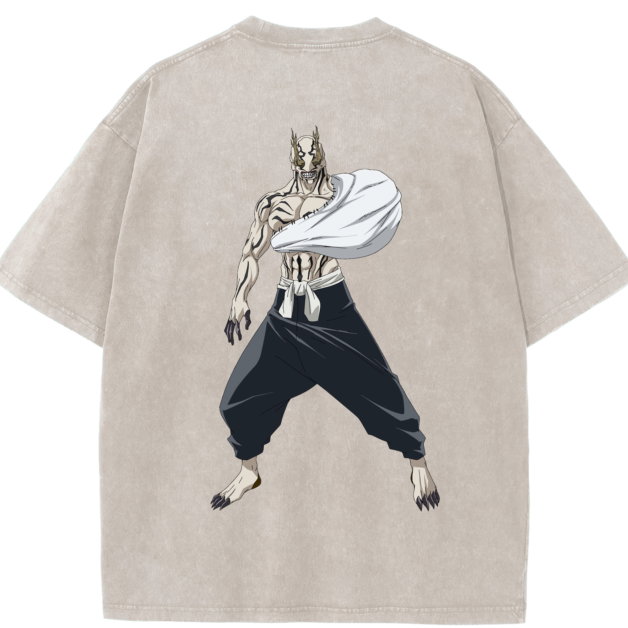 （画像用） 呪術廻戦 Jujutsu Kaisen 綿100% ヴィンテージ風 半袖Tシャツ（背面プリント）