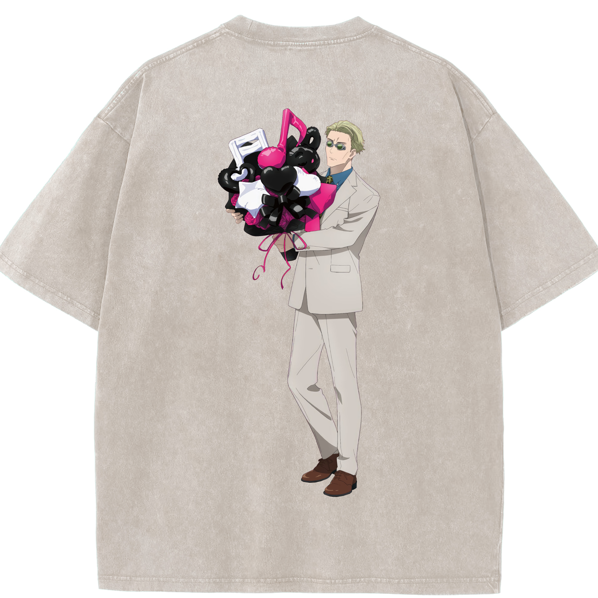 （画像用） 呪術廻戦 Jujutsu Kaisen 綿100% ヴィンテージ風 半袖Tシャツ（背面プリント）