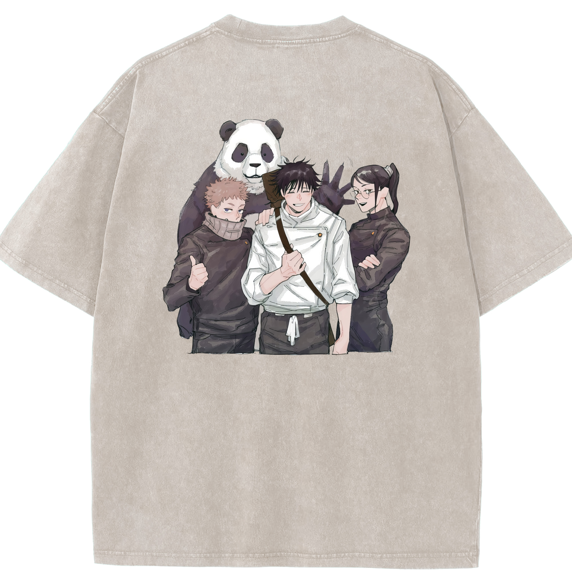 （画像用） 呪術廻戦 Jujutsu Kaisen 綿100% ヴィンテージ風 半袖Tシャツ（背面プリント）