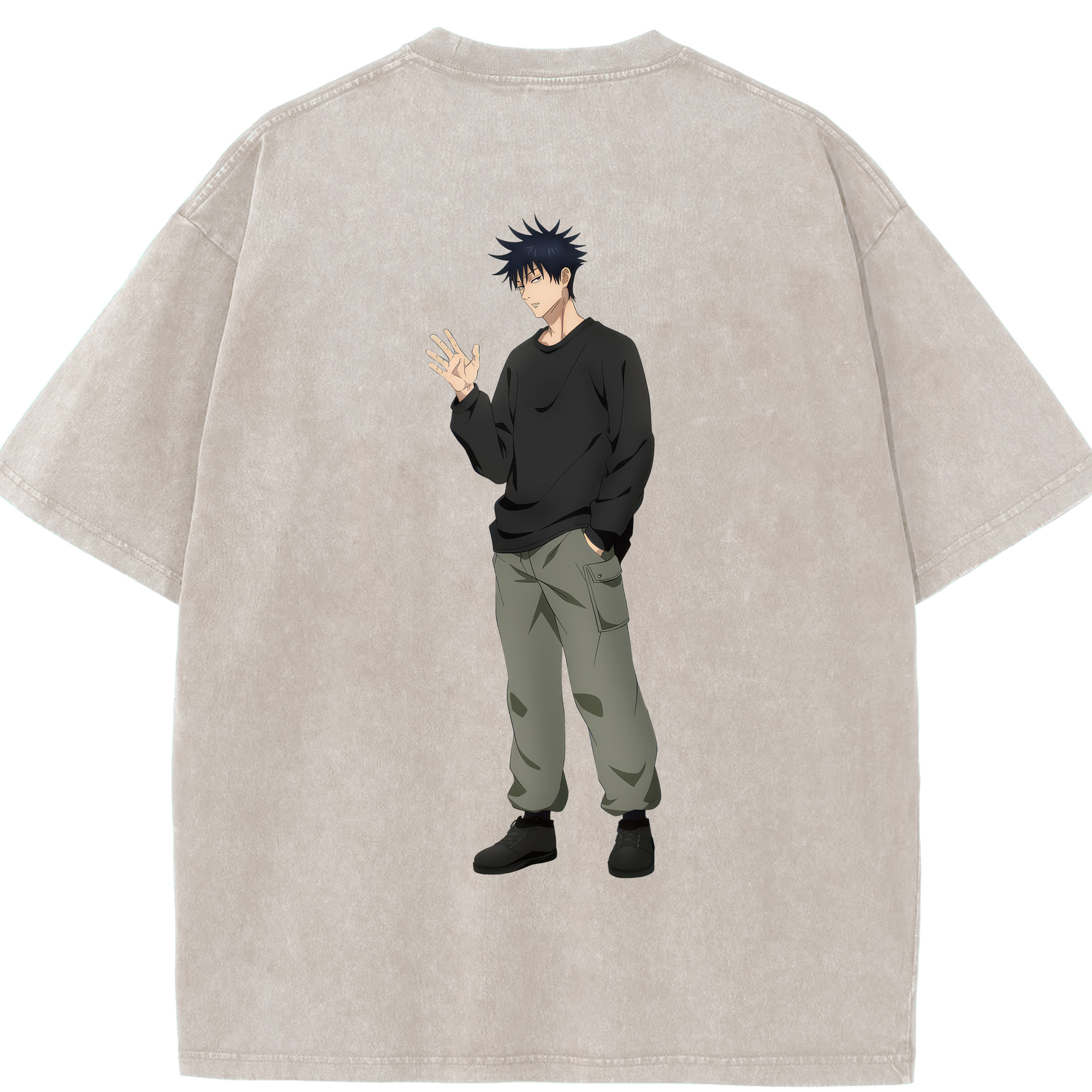 （画像用） 呪術廻戦 Jujutsu Kaisen 綿100% ヴィンテージ風 半袖Tシャツ（背面プリント）
