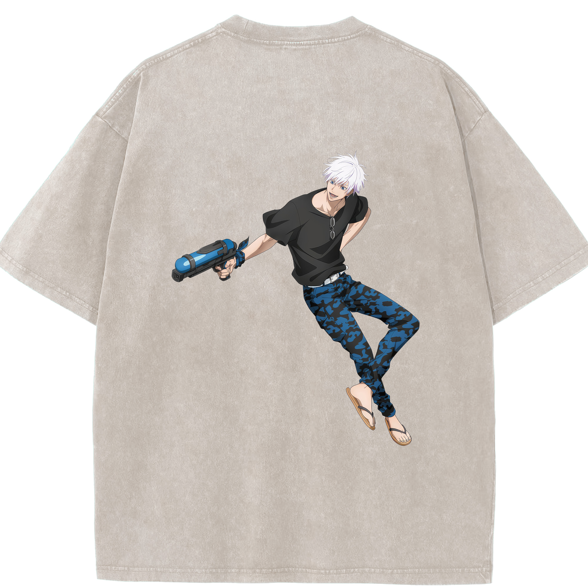 （画像用） 呪術廻戦 Jujutsu Kaisen 綿100% ヴィンテージ風 半袖Tシャツ（背面プリント）