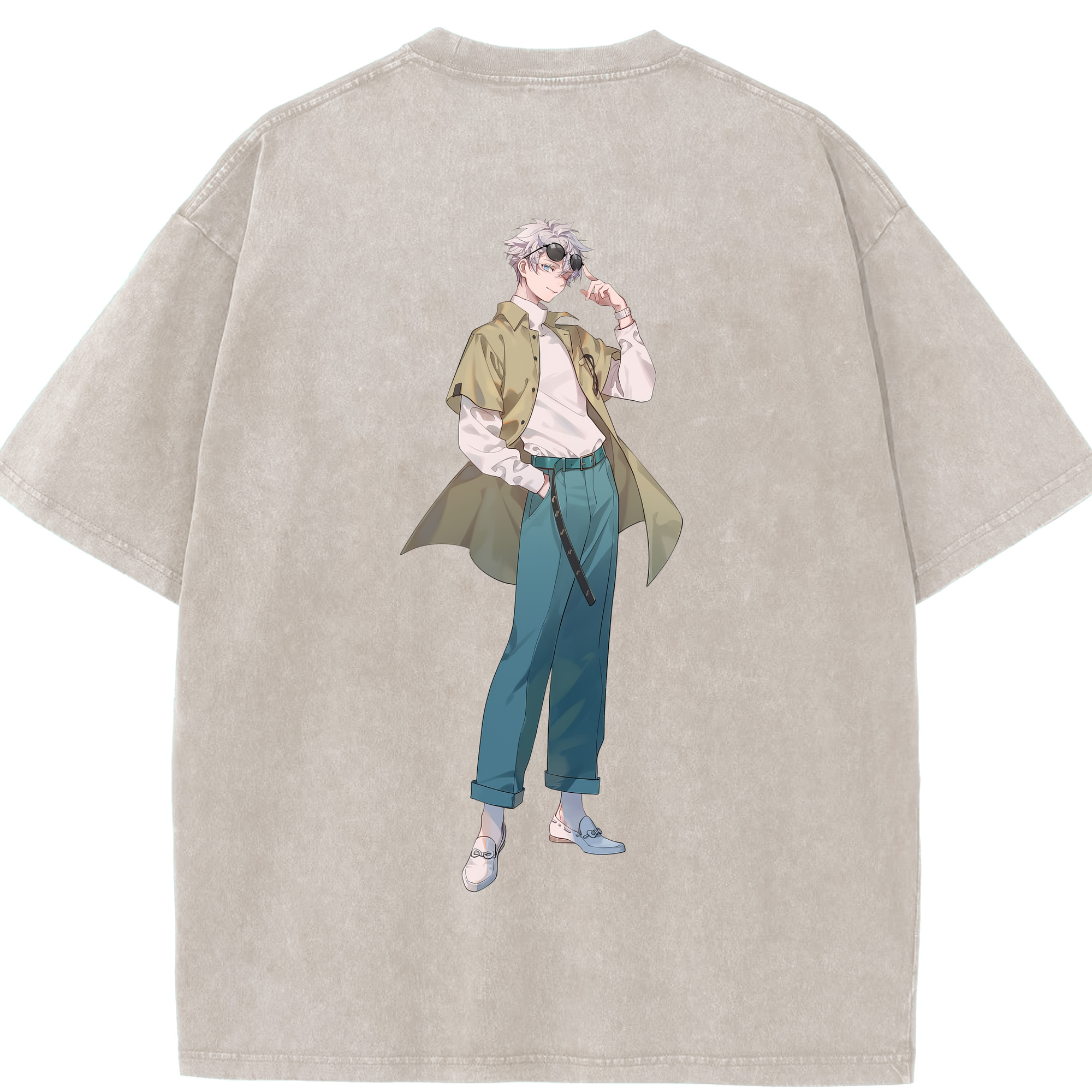 （画像用） 呪術廻戦 Jujutsu Kaisen 綿100% ヴィンテージ風 半袖Tシャツ（背面プリント）