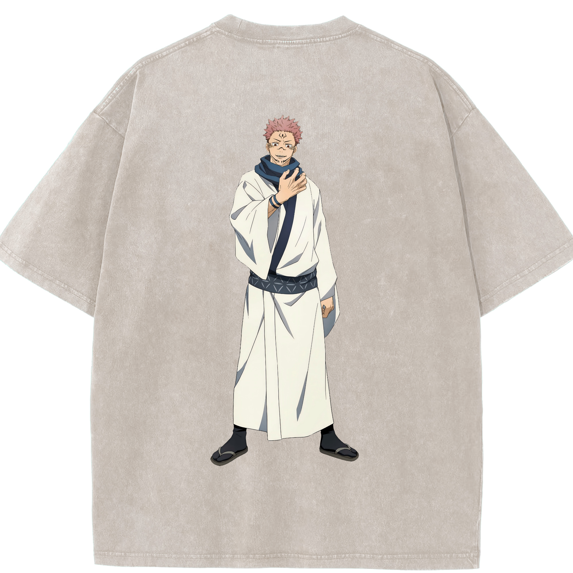 （画像用） 呪術廻戦 Jujutsu Kaisen 綿100% ヴィンテージ風 半袖Tシャツ（背面プリント）