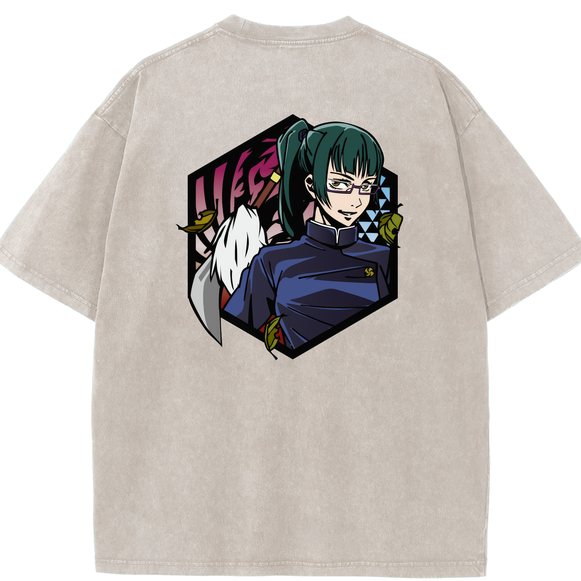 （画像用） 呪術廻戦 Jujutsu Kaisen 綿100% ヴィンテージ風 半袖Tシャツ（背面プリント）