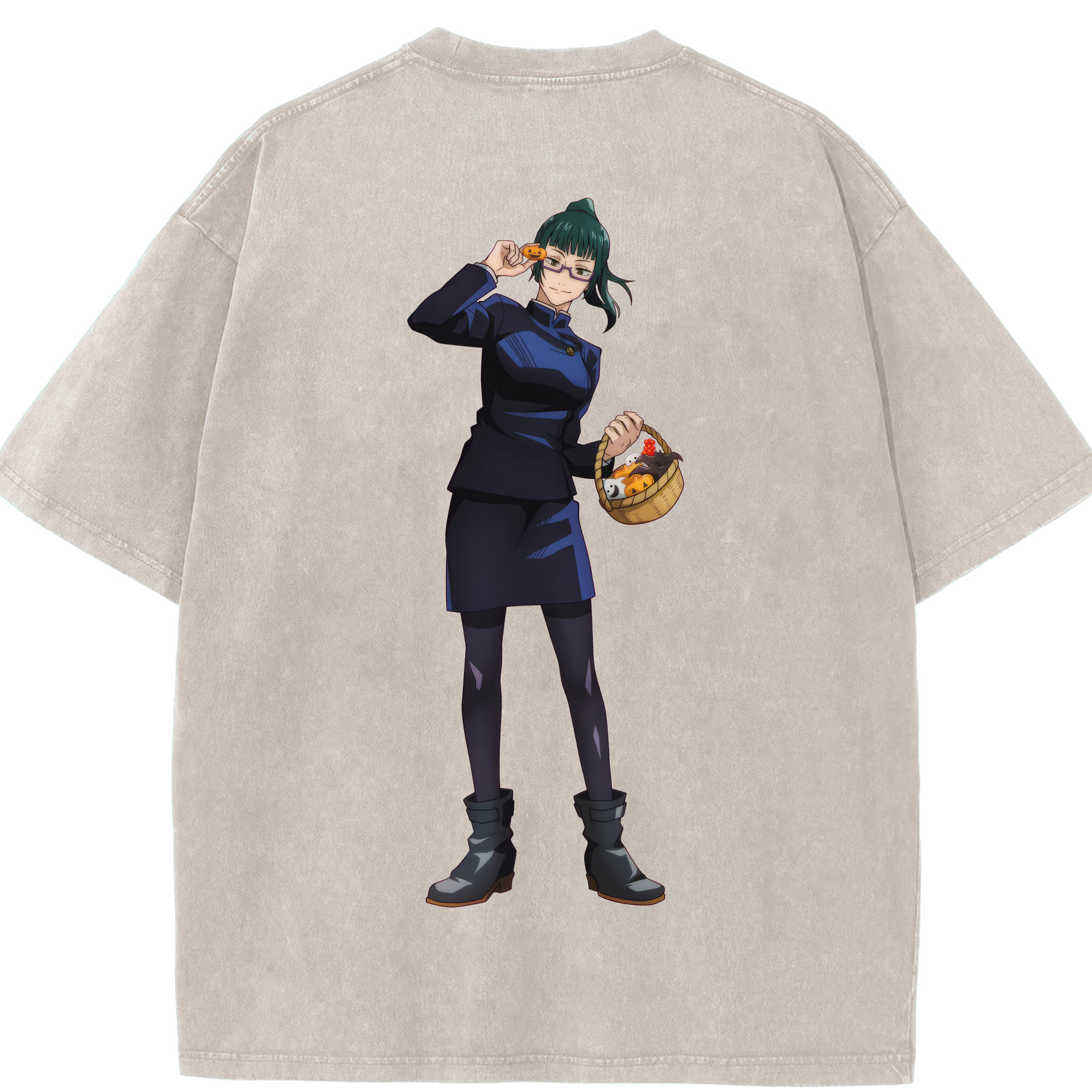 （画像用） 呪術廻戦 Jujutsu Kaisen 綿100% ヴィンテージ風 半袖Tシャツ（背面プリント）