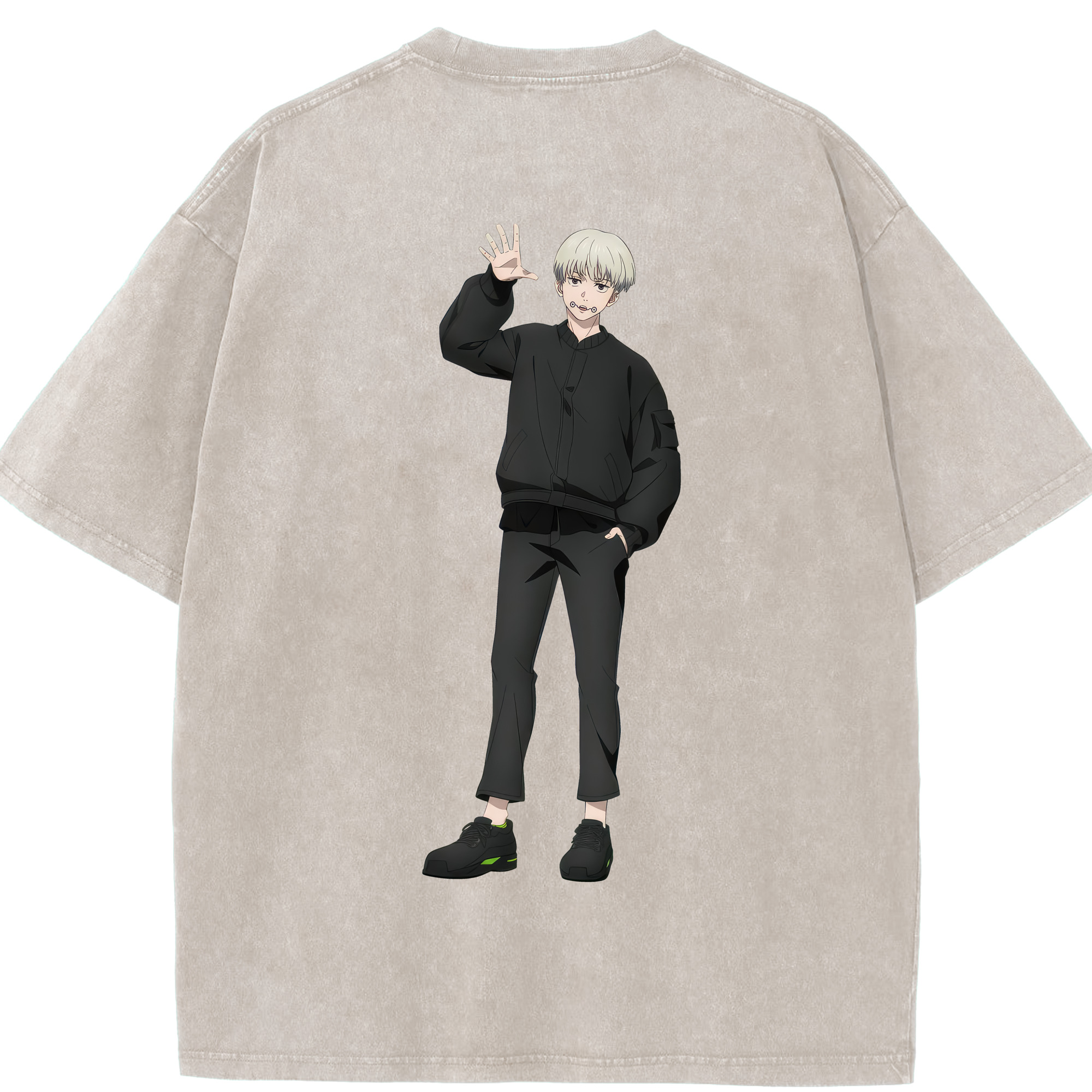 （画像用） 呪術廻戦 Jujutsu Kaisen 綿100% ヴィンテージ風 半袖Tシャツ（背面プリント）