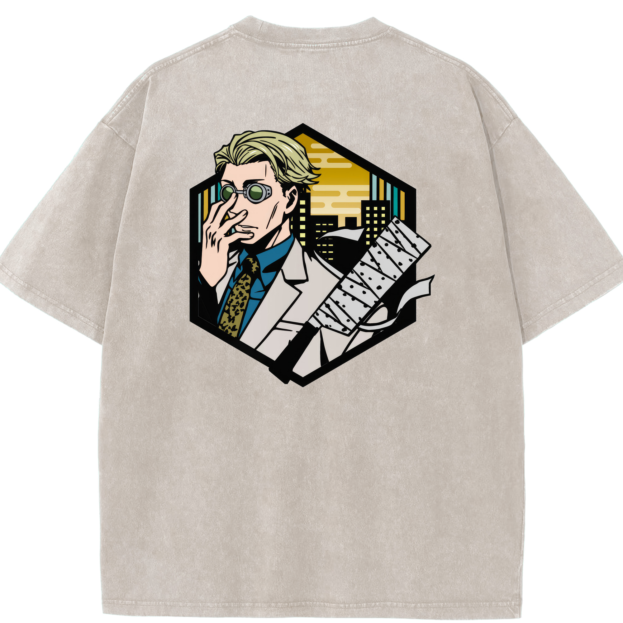 （画像用） 呪術廻戦 Jujutsu Kaisen 綿100% ヴィンテージ風 半袖Tシャツ（背面プリント）