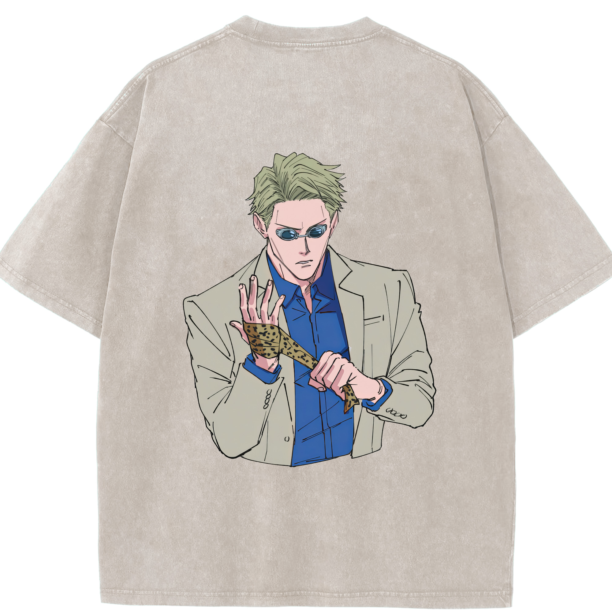 （画像用） 呪術廻戦 Jujutsu Kaisen 綿100% ヴィンテージ風 半袖Tシャツ（背面プリント）