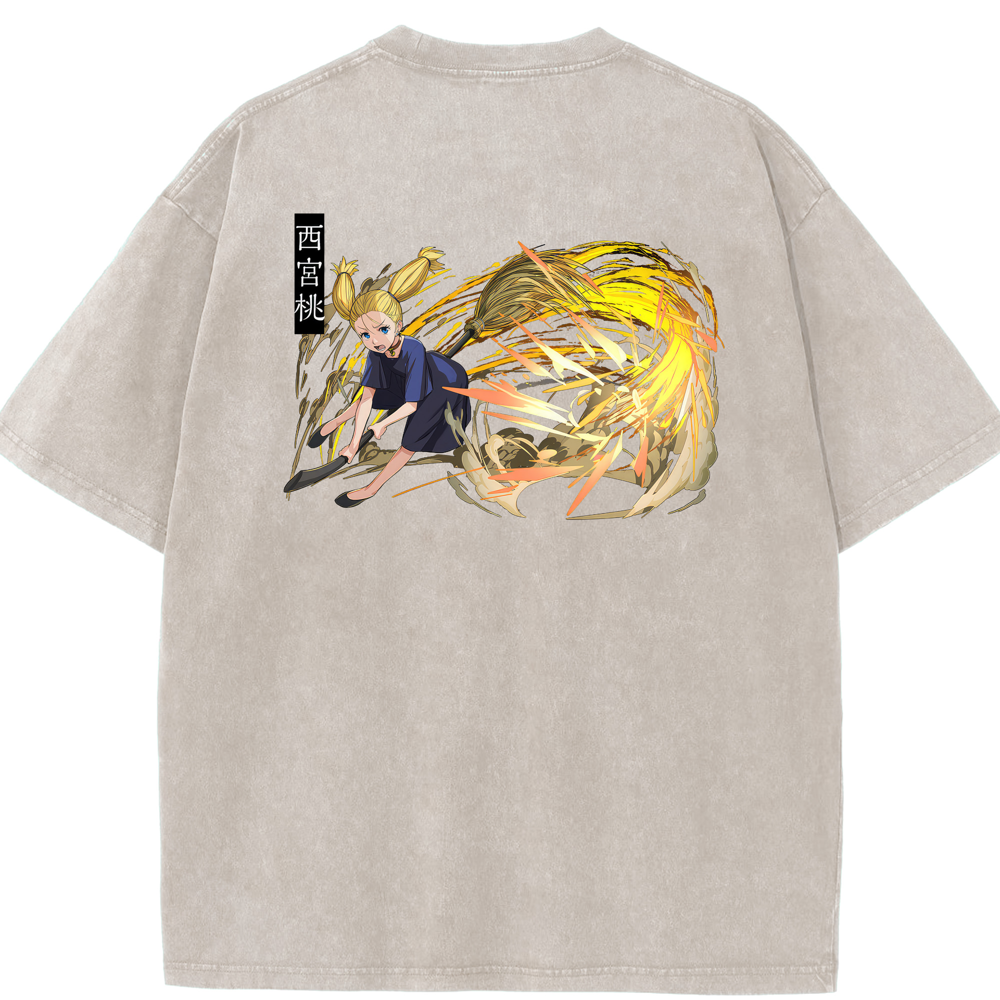 （画像用） 呪術廻戦 Jujutsu Kaisen 綿100% ヴィンテージ風 半袖Tシャツ（背面プリント）