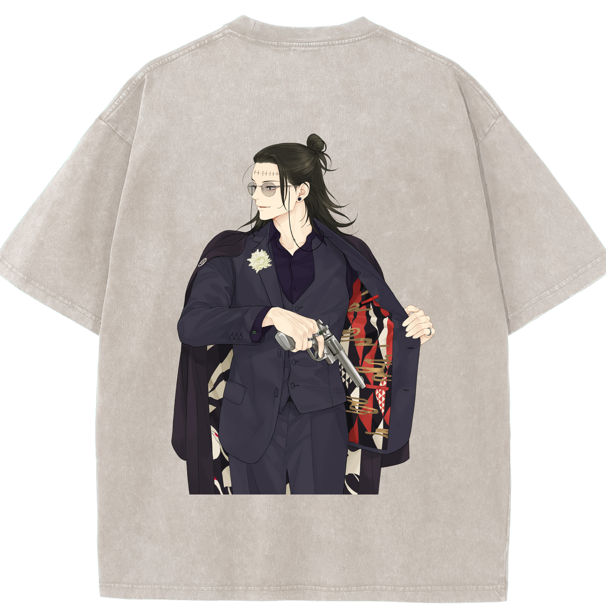 （画像用） 呪術廻戦 Jujutsu Kaisen 綿100% ヴィンテージ風 半袖Tシャツ（背面プリント）