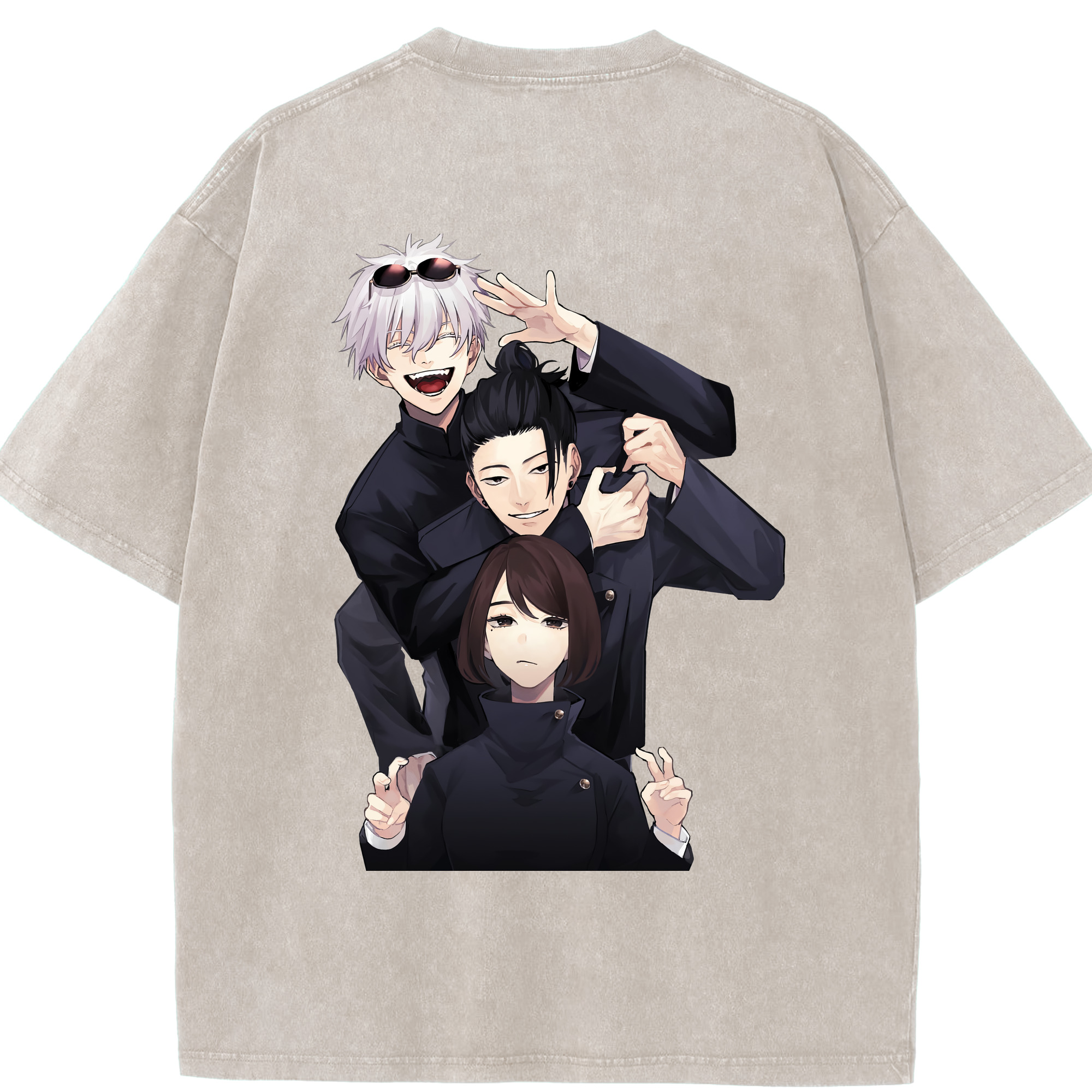 （画像用） 呪術廻戦 Jujutsu Kaisen 綿100% ヴィンテージ風 半袖Tシャツ（背面プリント）