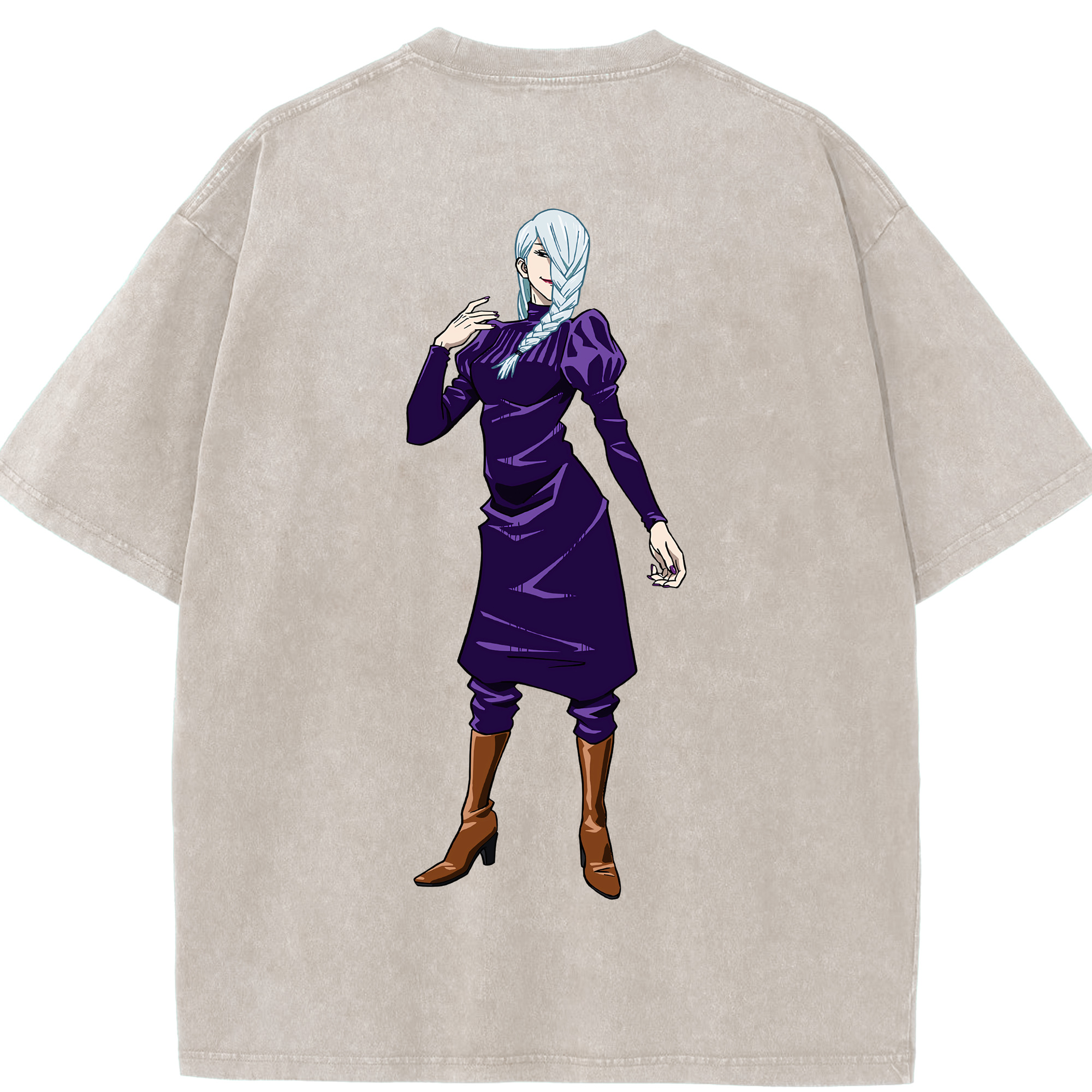 （画像用） 呪術廻戦 Jujutsu Kaisen 綿100% ヴィンテージ風 半袖Tシャツ（背面プリント）