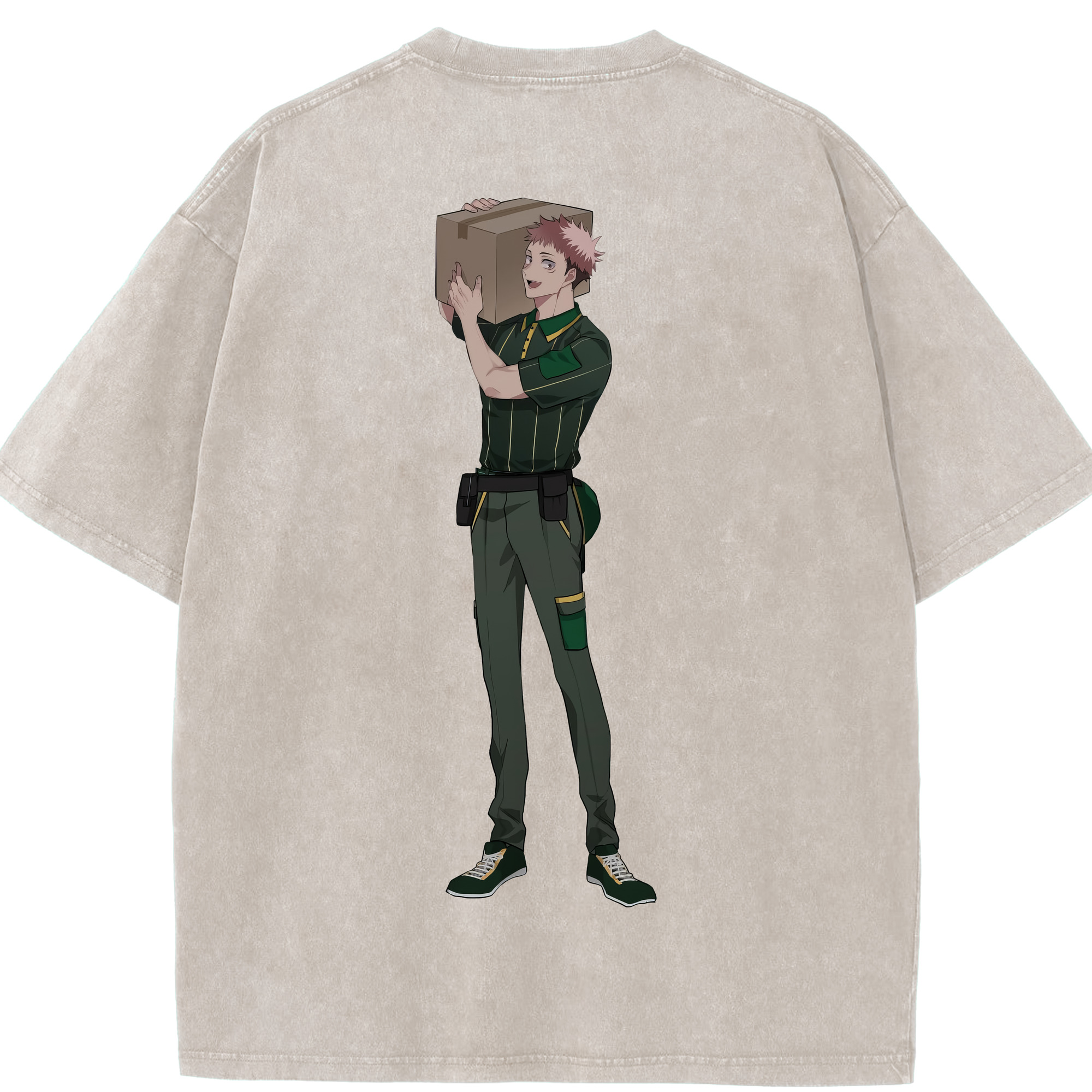 （画像用） 呪術廻戦 Jujutsu Kaisen 綿100% ヴィンテージ風 半袖Tシャツ（背面プリント）