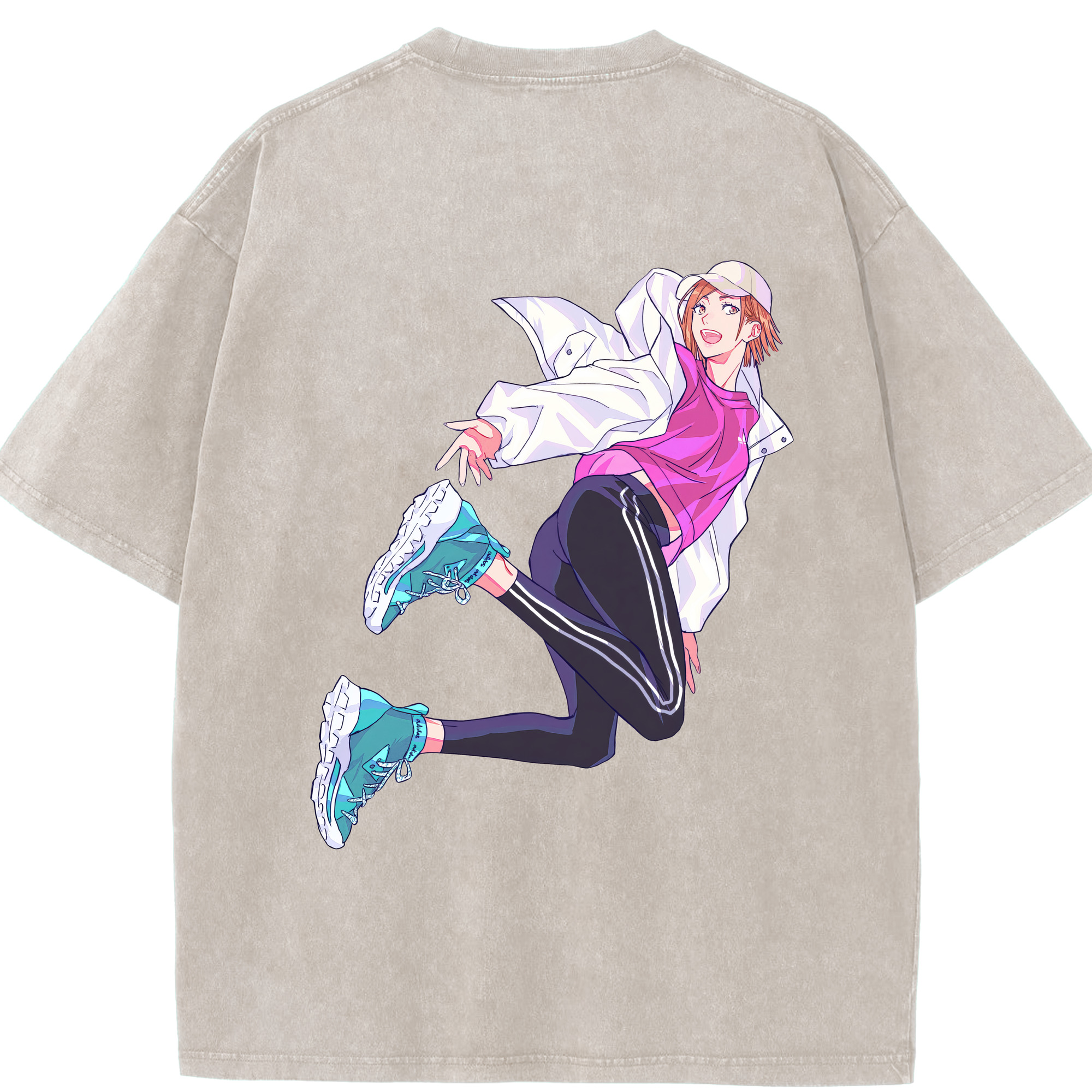 （画像用） 呪術廻戦 Jujutsu Kaisen 綿100% ヴィンテージ風 半袖Tシャツ（背面プリント）