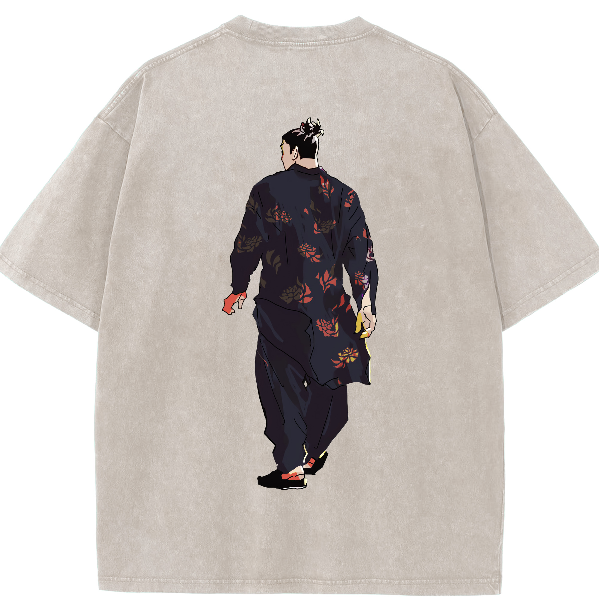 （画像用） 呪術廻戦 Jujutsu Kaisen 綿100% ヴィンテージ風 半袖Tシャツ（背面プリント）