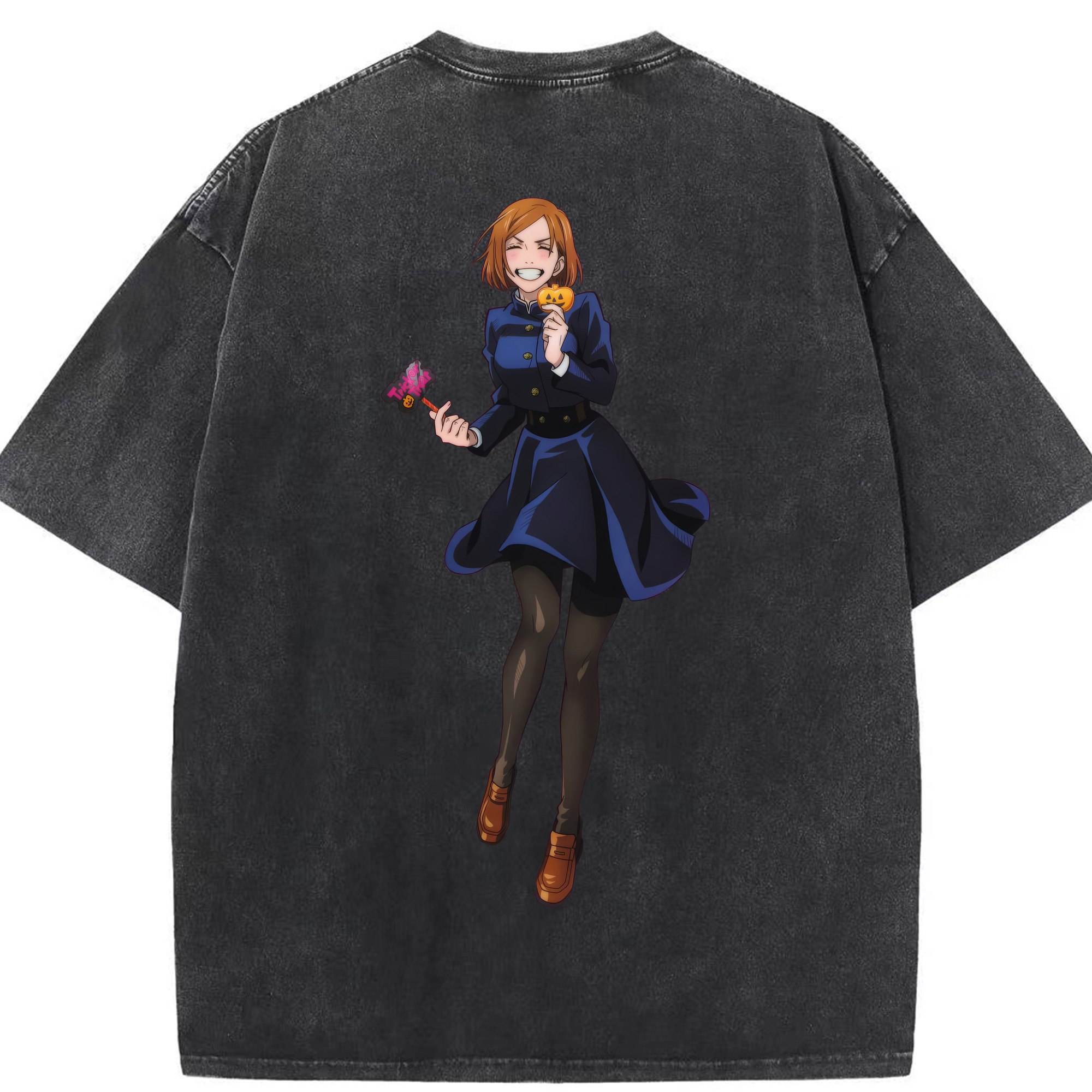 （画像用） 呪術廻戦 Jujutsu Kaisen 綿100% ヴィンテージ風 半袖Tシャツ（背面プリント）