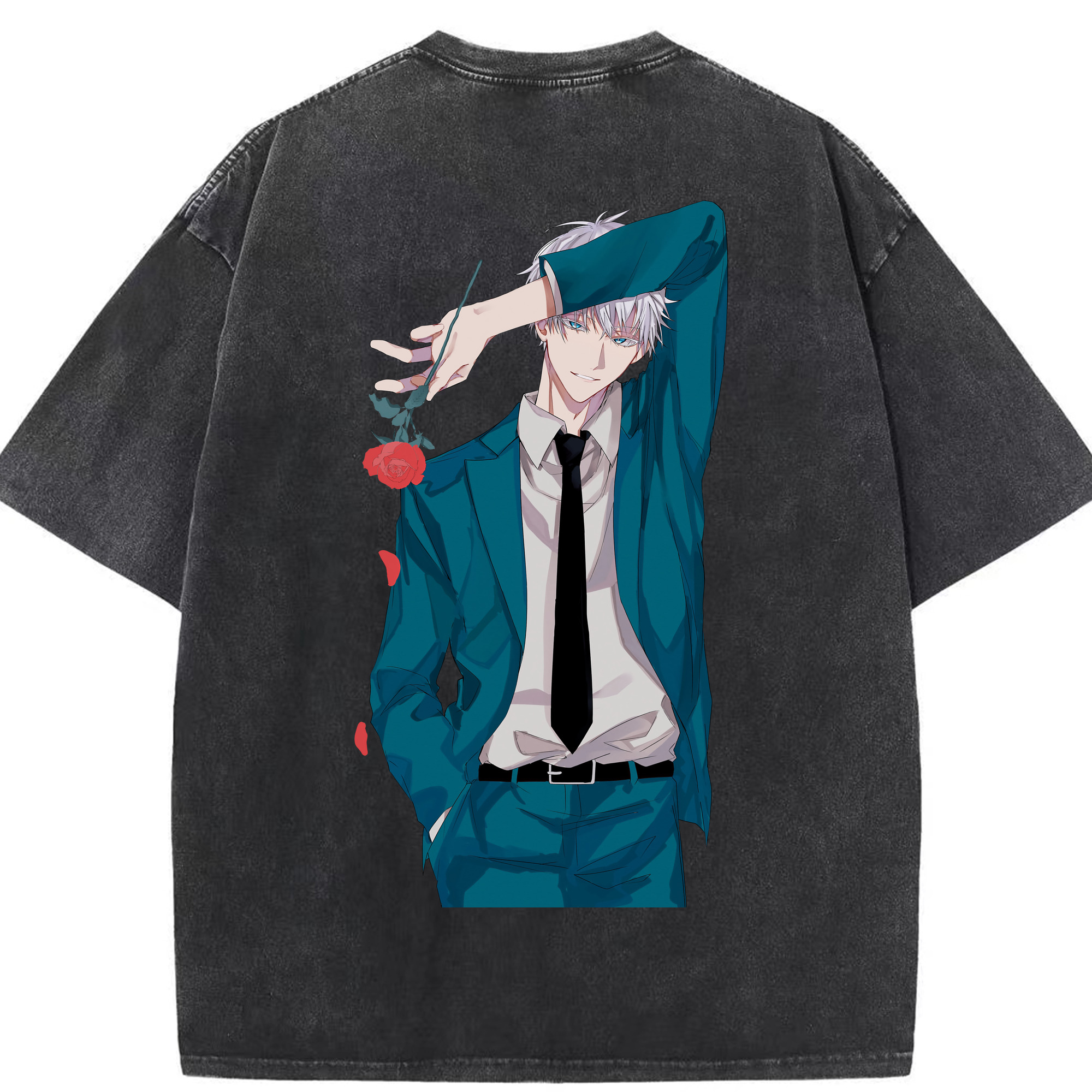 （画像用） 呪術廻戦 Jujutsu Kaisen 綿100% ヴィンテージ風 半袖Tシャツ（背面プリント）