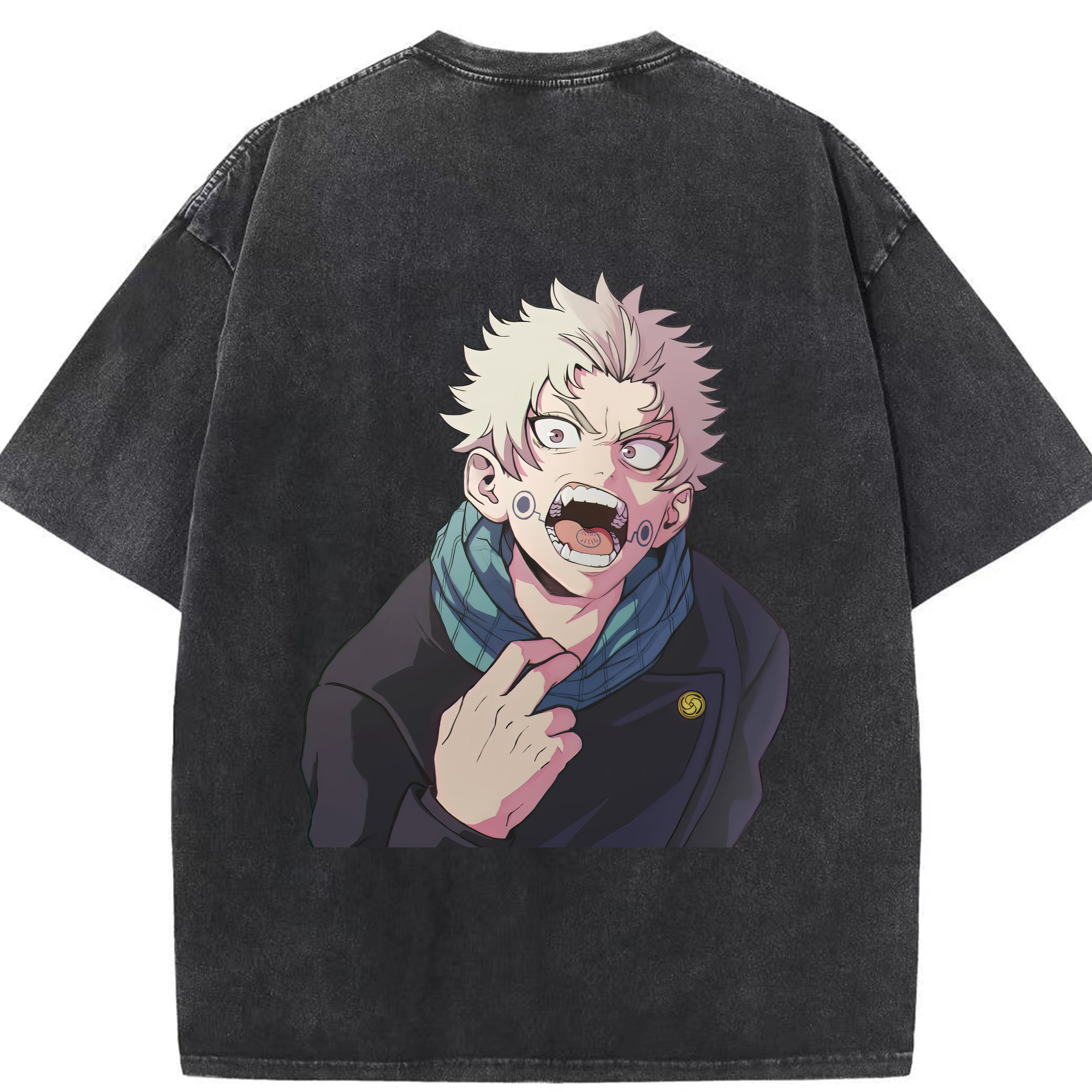 （画像用） 呪術廻戦 Jujutsu Kaisen 綿100% ヴィンテージ風 半袖Tシャツ（背面プリント）
