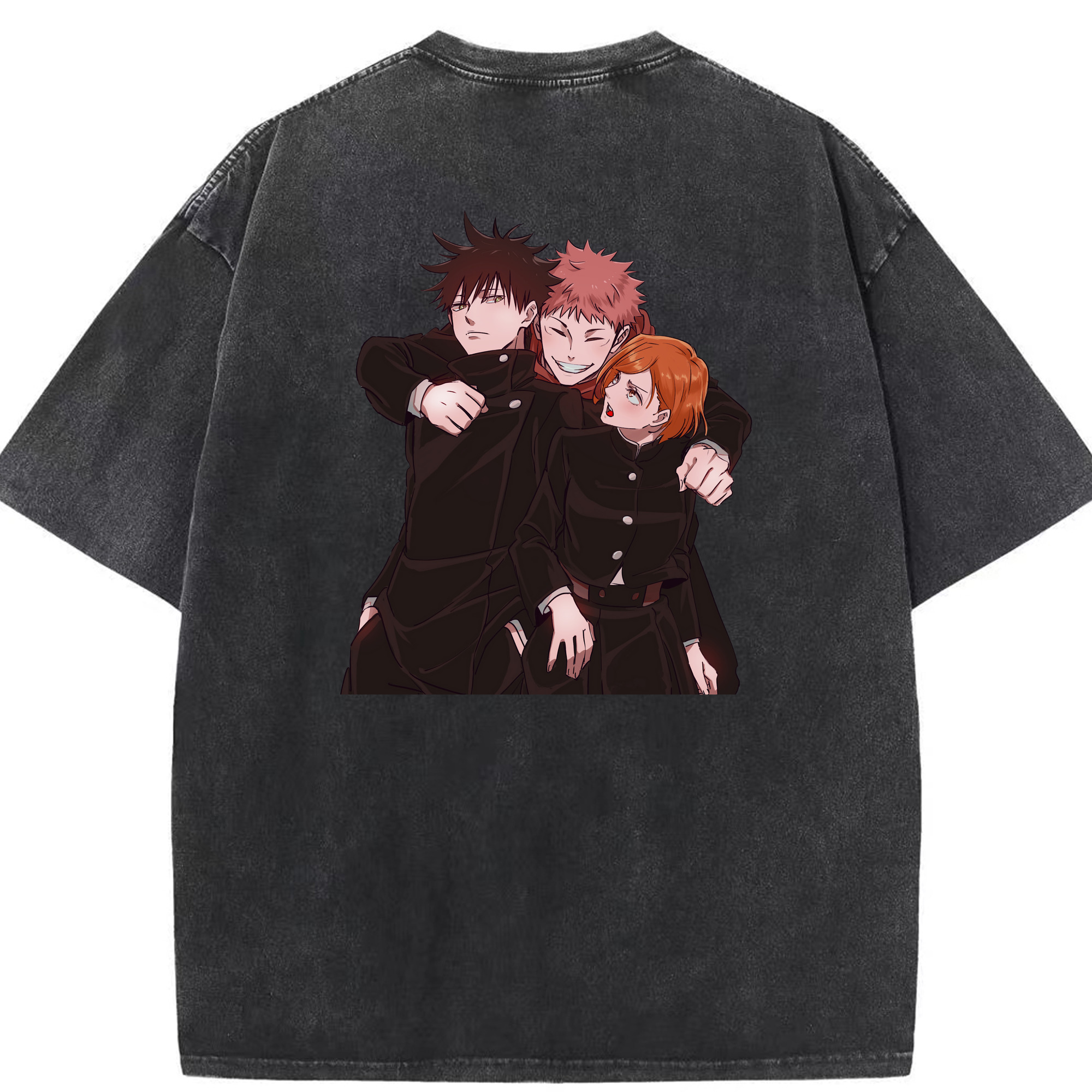 （画像用） 呪術廻戦 Jujutsu Kaisen 綿100% ヴィンテージ風 半袖Tシャツ（背面プリント）