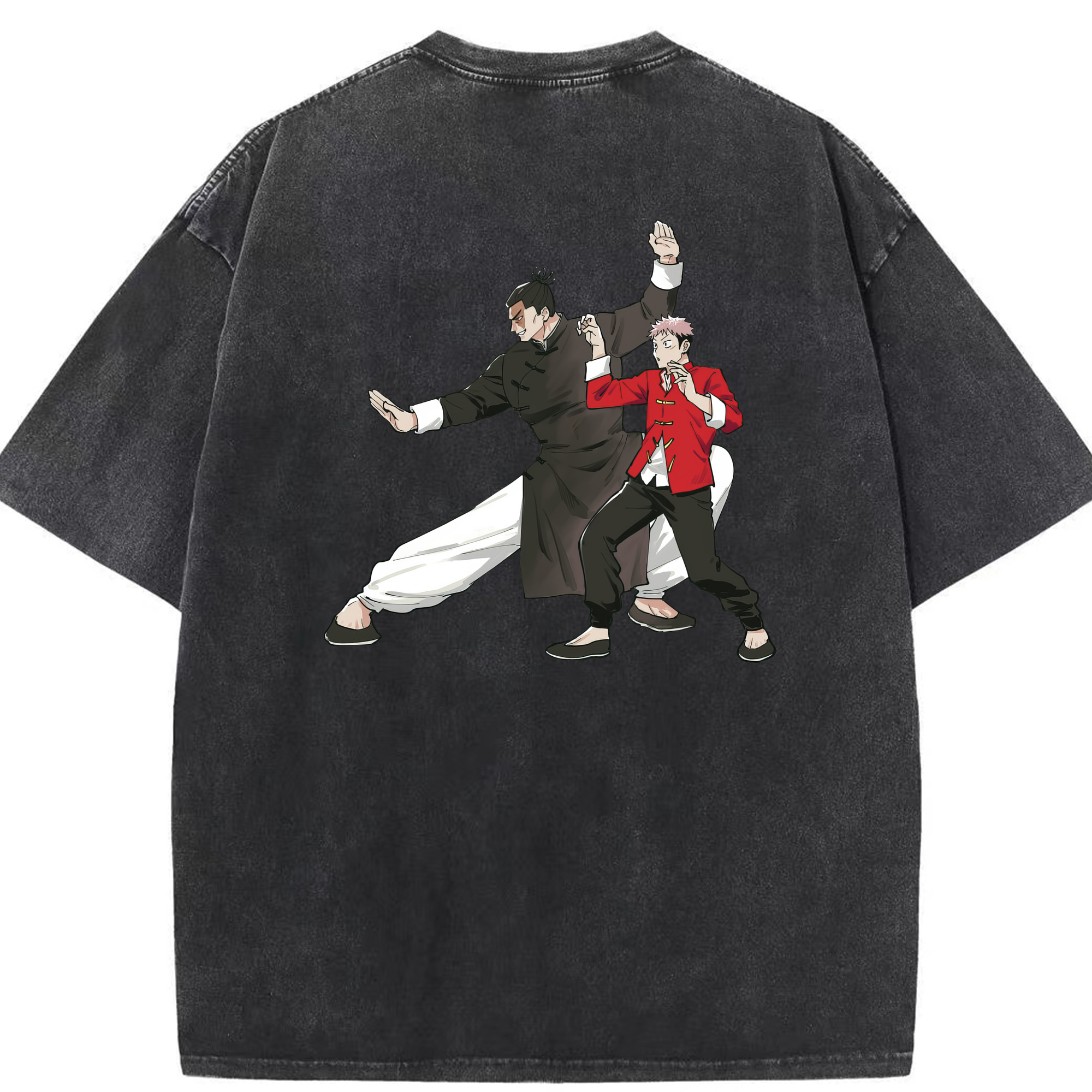 （画像用） 呪術廻戦 Jujutsu Kaisen 綿100% ヴィンテージ風 半袖Tシャツ（背面プリント）
