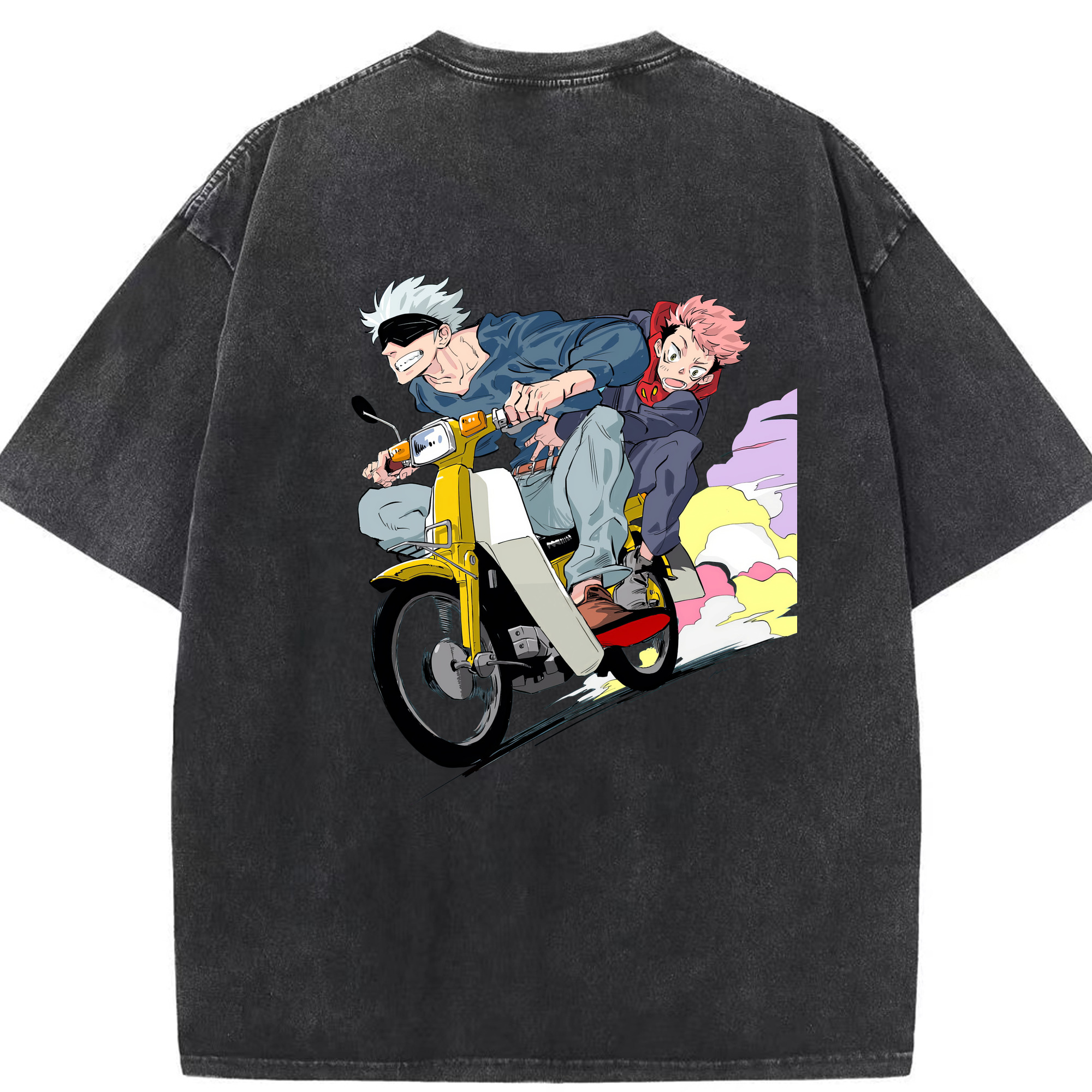 （画像用） 呪術廻戦 Jujutsu Kaisen 綿100% ヴィンテージ風 半袖Tシャツ（背面プリント）