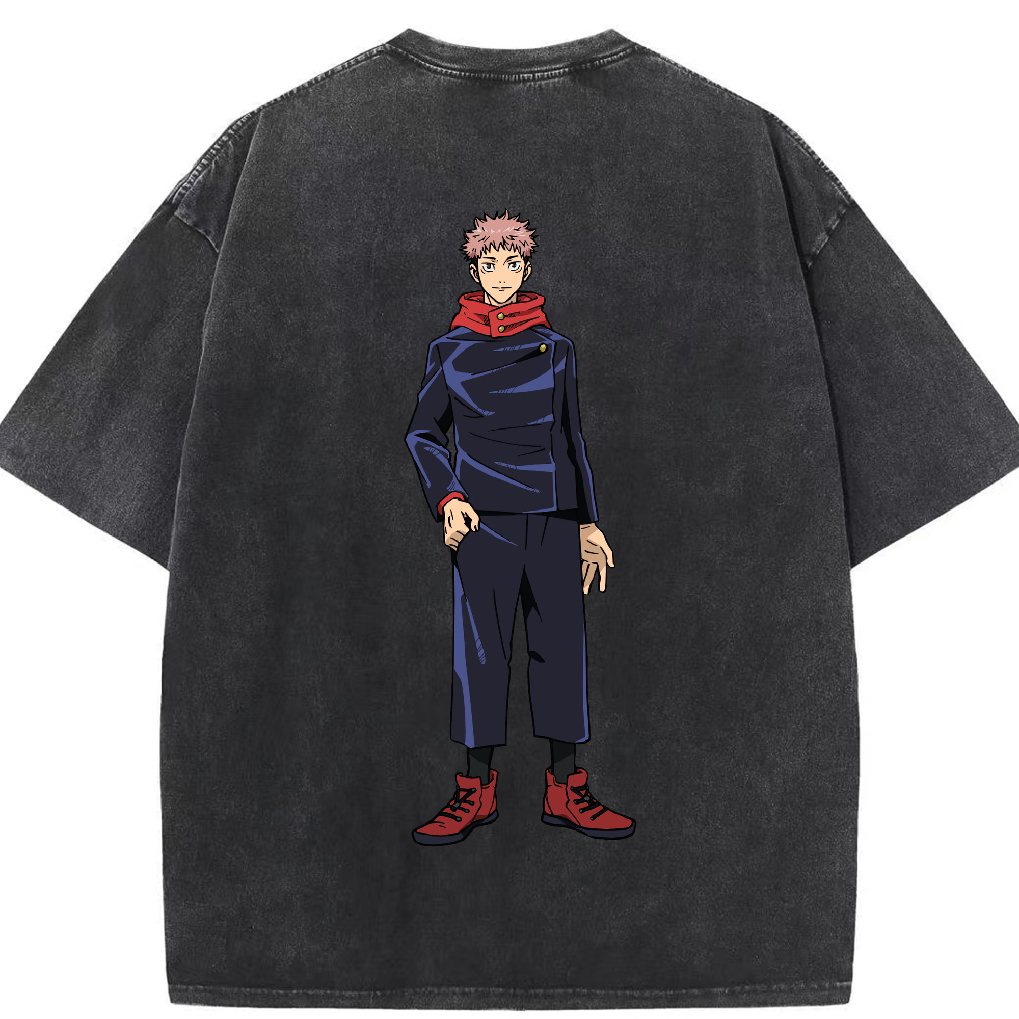（画像用） 呪術廻戦 Jujutsu Kaisen 綿100% ヴィンテージ風 半袖Tシャツ（背面プリント）
