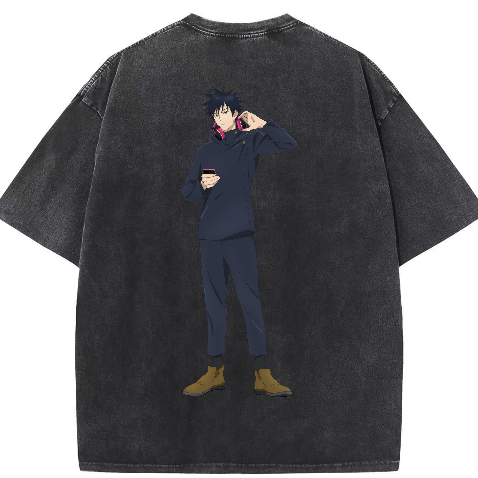 （画像用） 呪術廻戦 Jujutsu Kaisen 綿100% ヴィンテージ風 半袖Tシャツ（背面プリント）