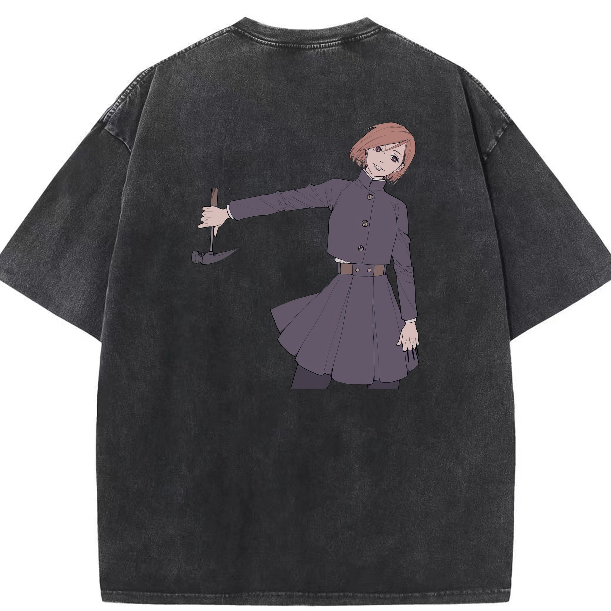 （画像用） 呪術廻戦 Jujutsu Kaisen 綿100% ヴィンテージ風 半袖Tシャツ（背面プリント）