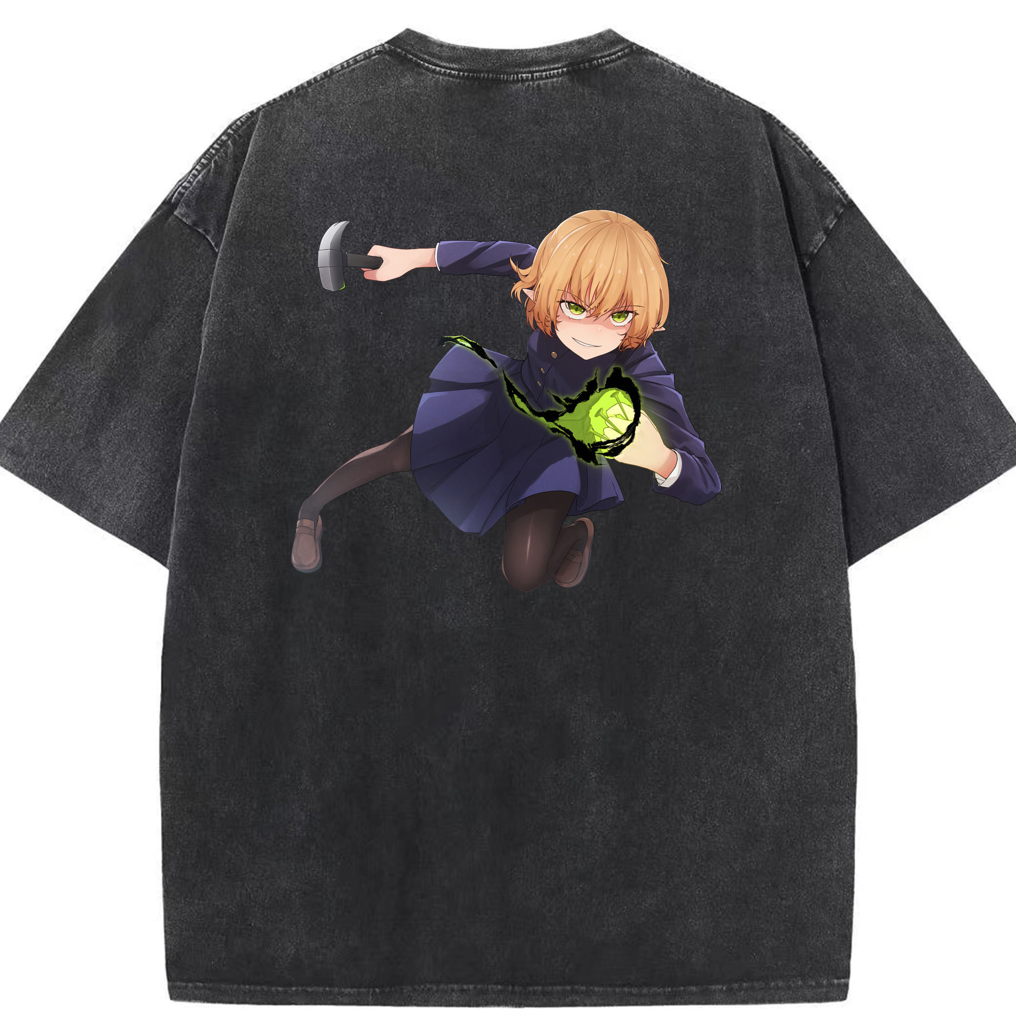 （画像用） 呪術廻戦 Jujutsu Kaisen 綿100% ヴィンテージ風 半袖Tシャツ（背面プリント）