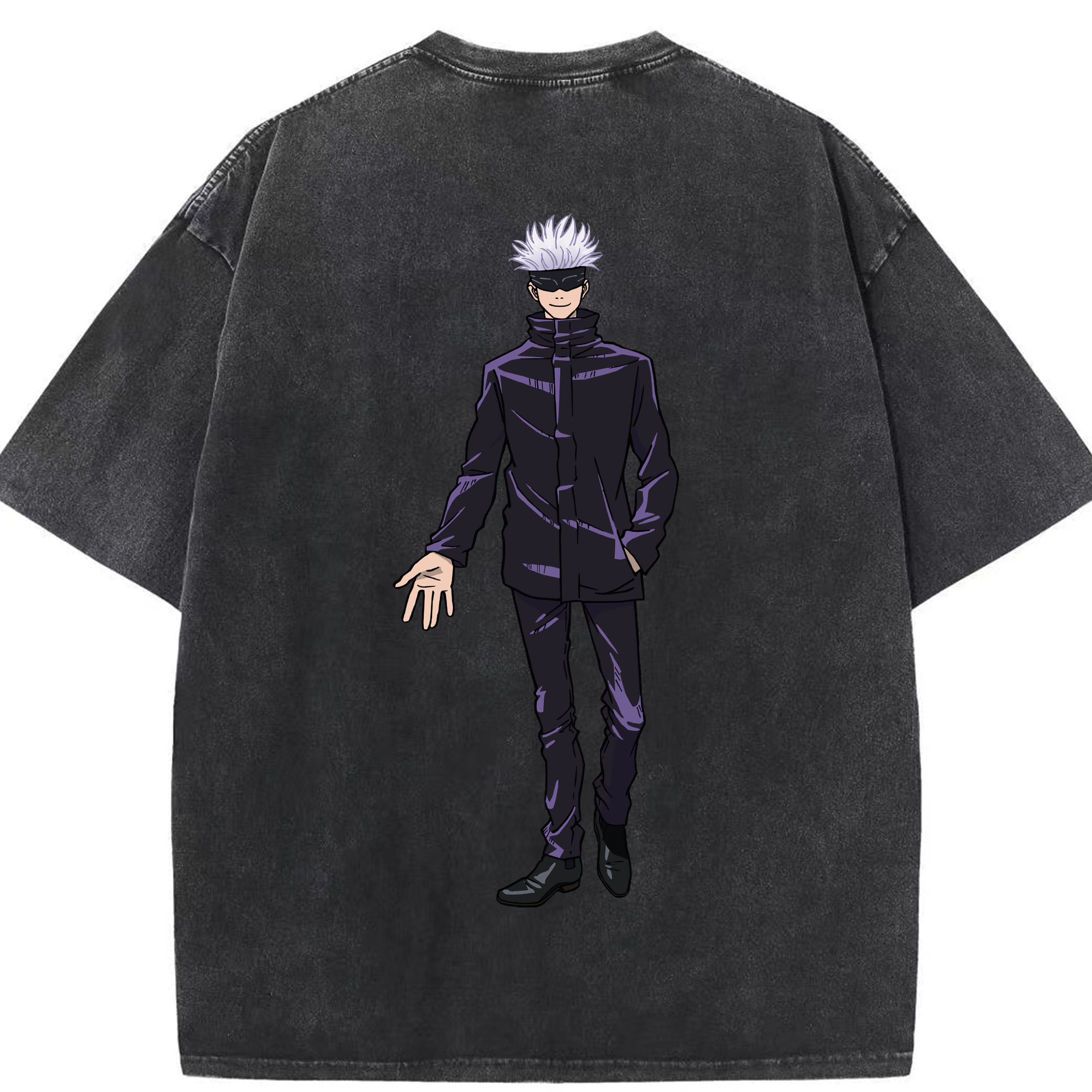 （画像用） 呪術廻戦 Jujutsu Kaisen 綿100% ヴィンテージ風 半袖Tシャツ（背面プリント）