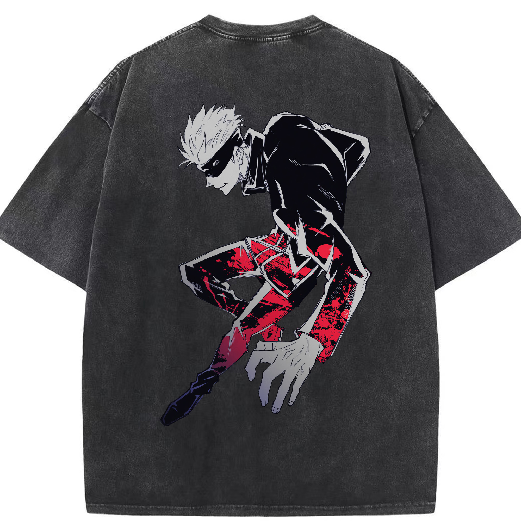 （画像用） 呪術廻戦 Jujutsu Kaisen 綿100% ヴィンテージ風 半袖Tシャツ（背面プリント）