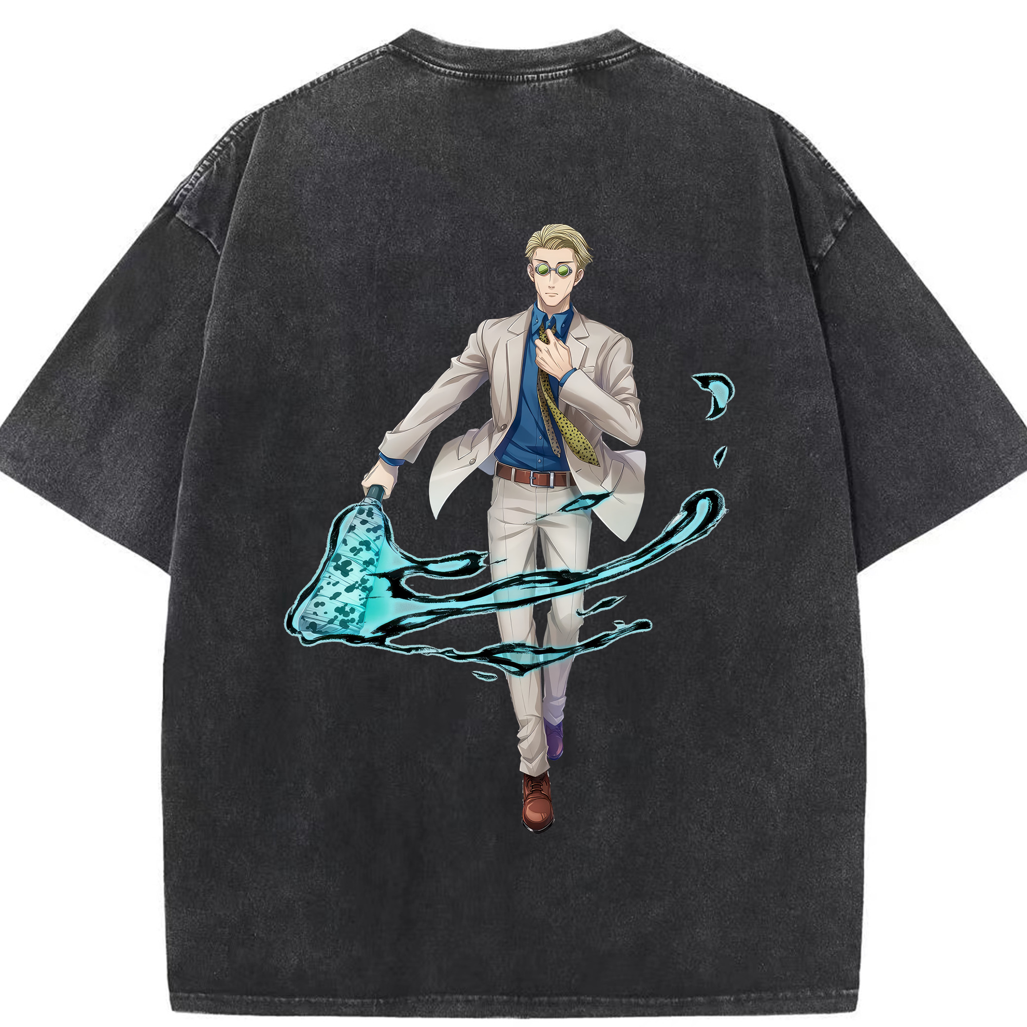 （画像用） 呪術廻戦 Jujutsu Kaisen 綿100% ヴィンテージ風 半袖Tシャツ（背面プリント）